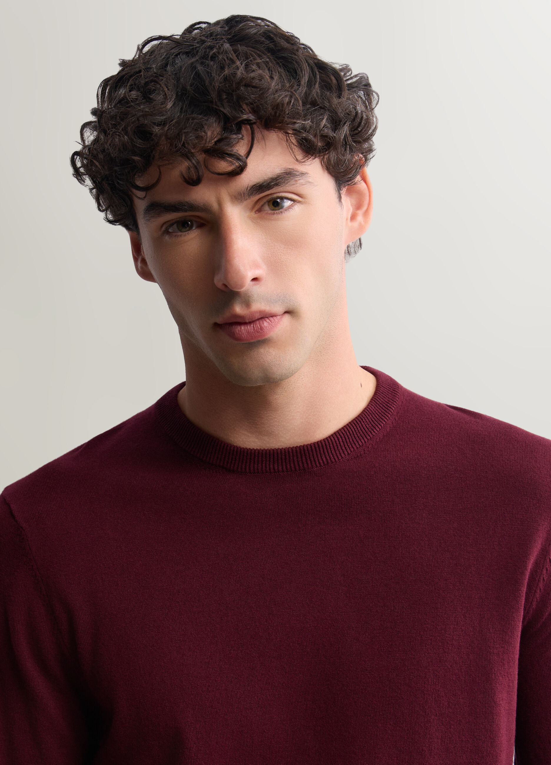 Maglione girocollo in misto cotone uomo_2