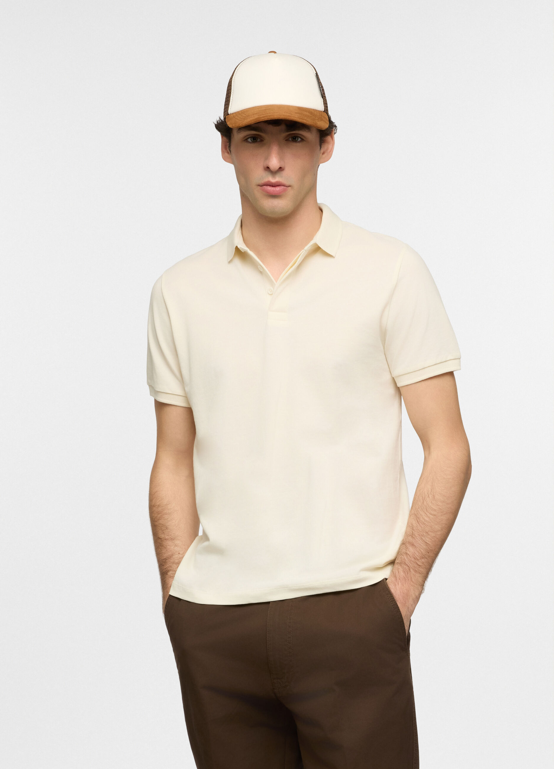 Polo a maniche corte in cotone uomo_0