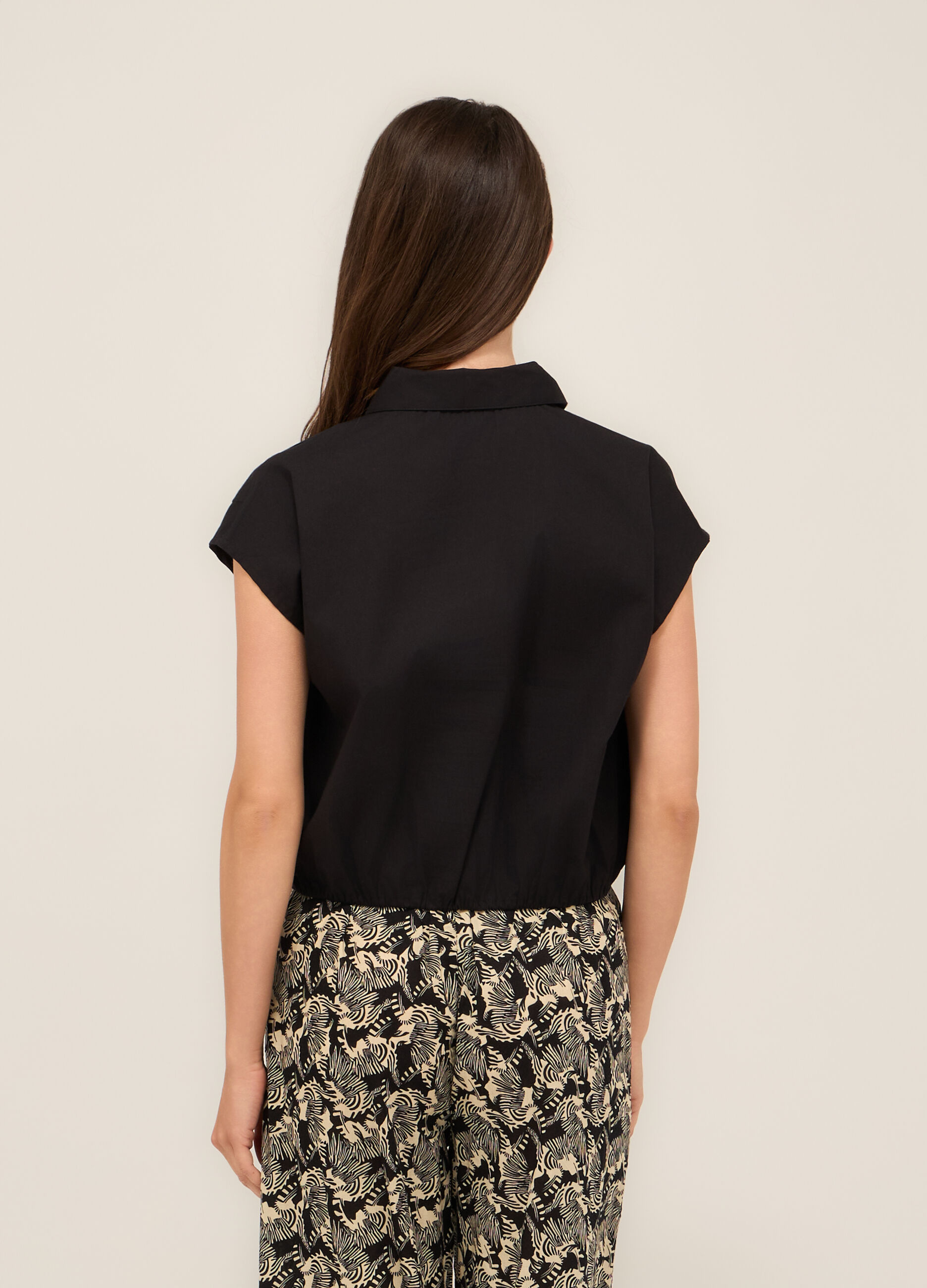 Camicia in popeline di puro cotone donna_1
