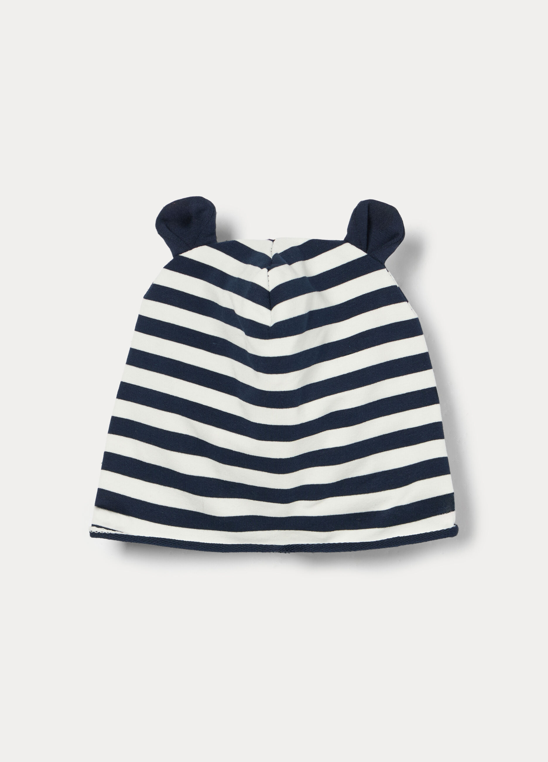 Berretto in french terry di cotone stretch neonato_0