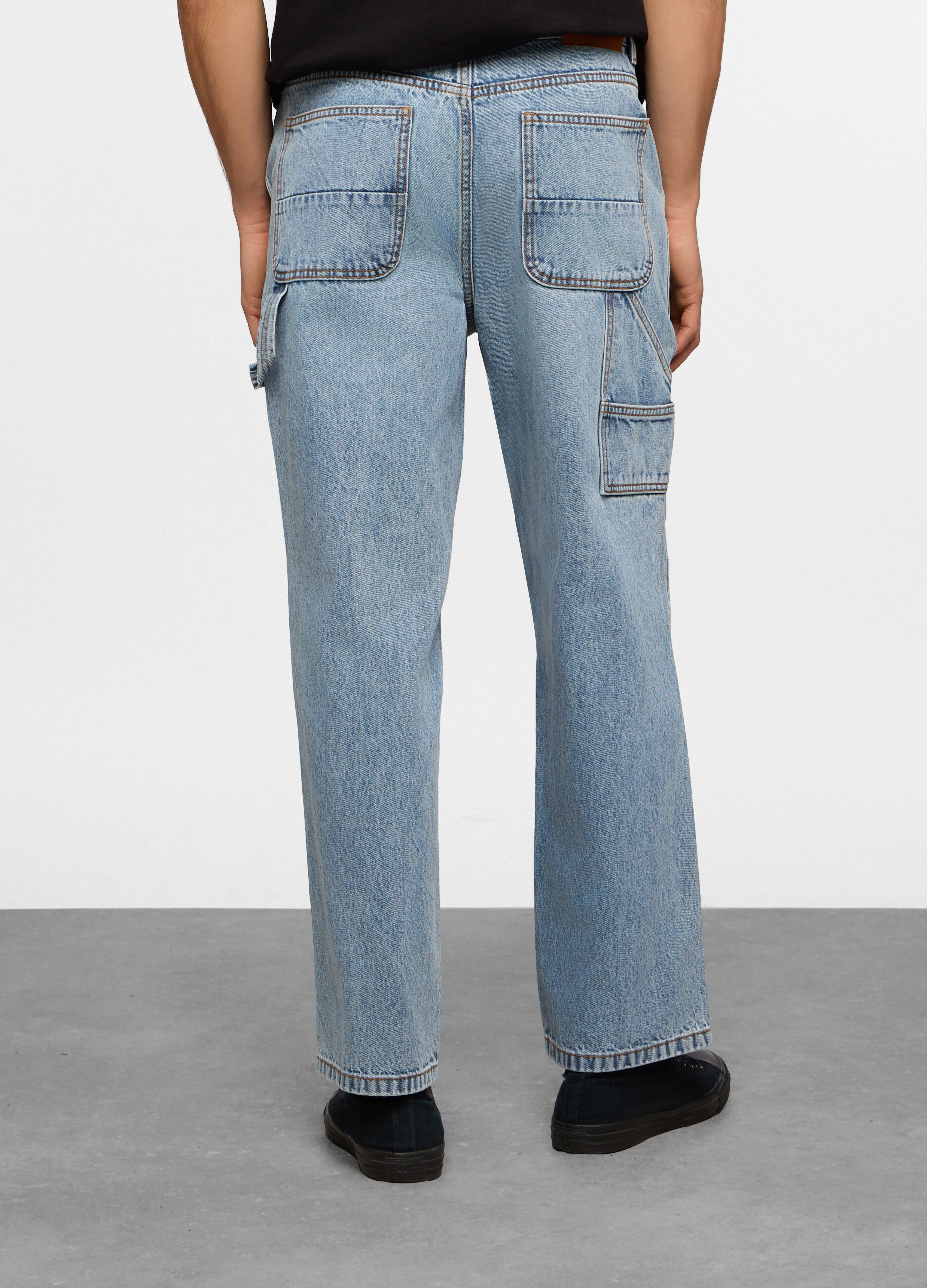 Jeans loose fit in denim uomo_2