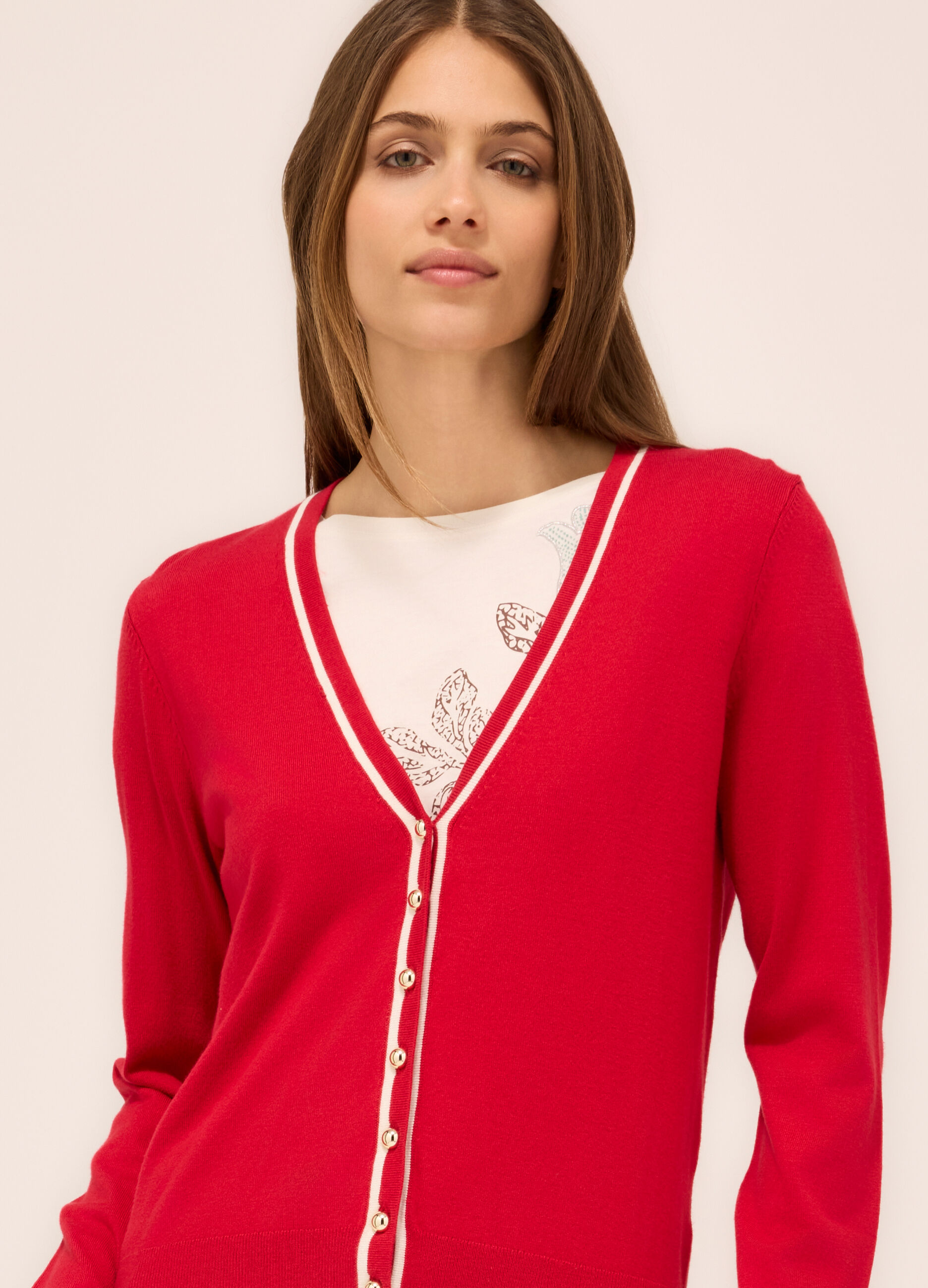 Cardigan tricot misto viscosa donna_2