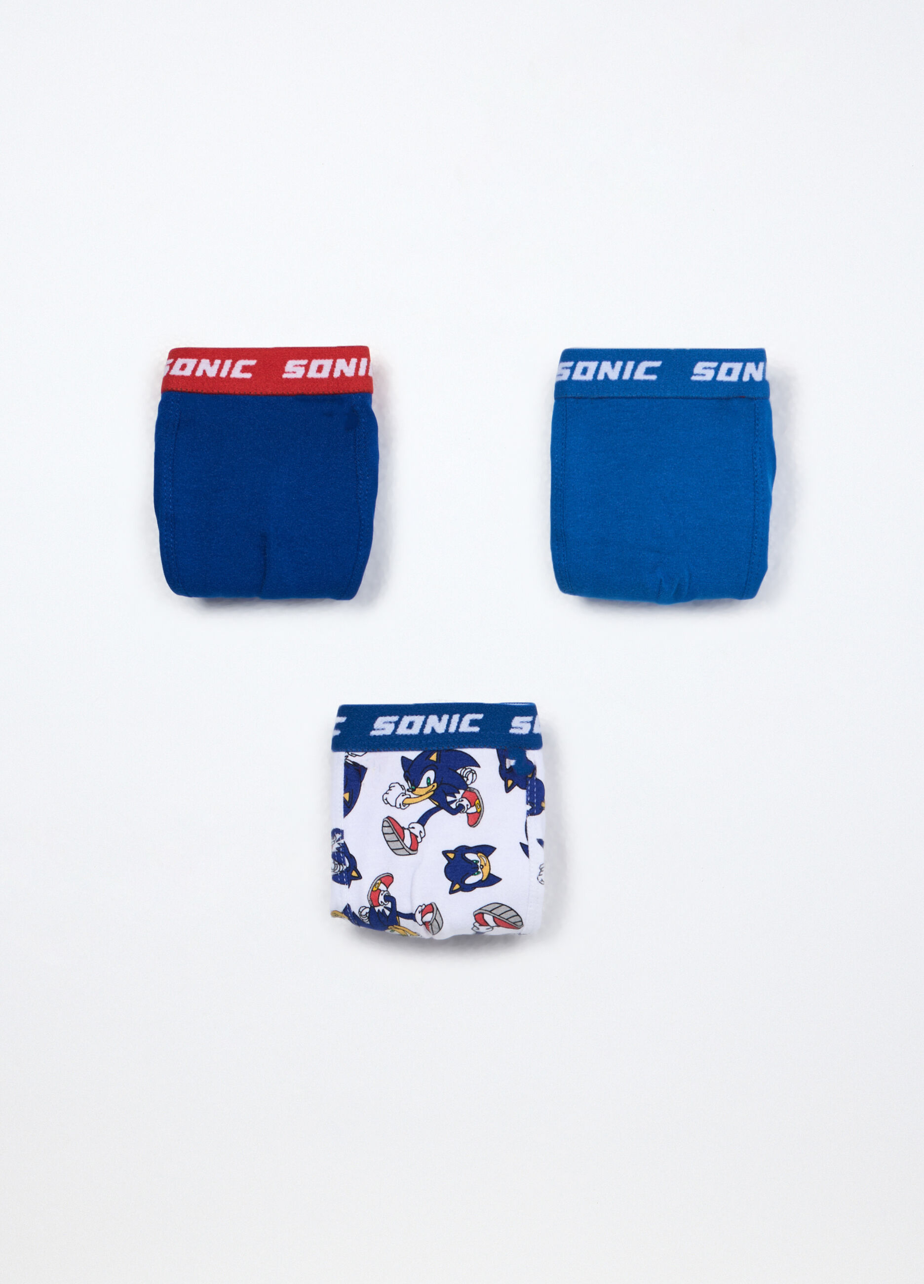 Pack 3 boxer Sonic in jersey di cotone stretch bambino_0