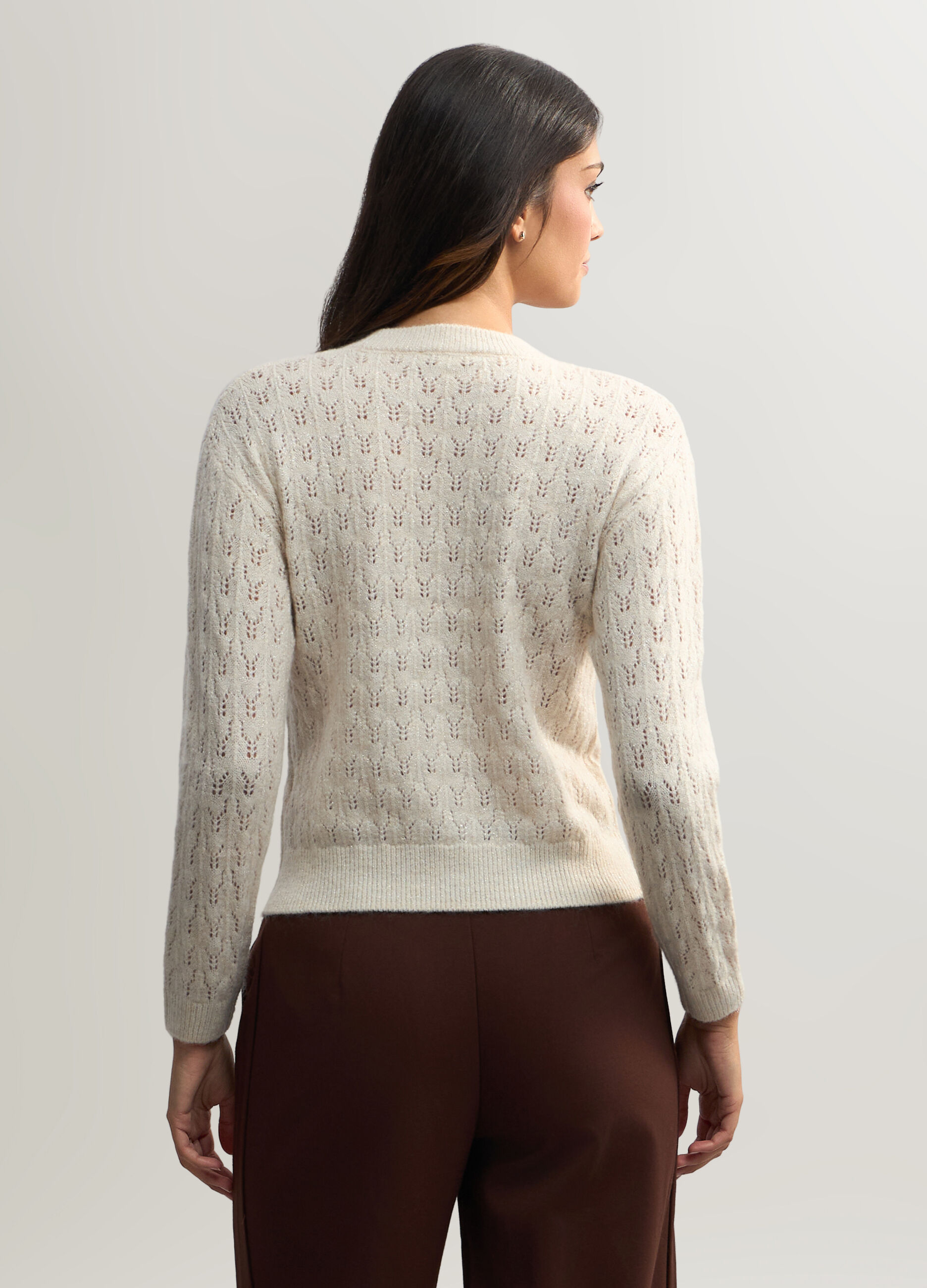 Maglia girocollo jaquard donna_1
