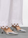 Pantaloni wide leg in popeline di puro cotone donna_2