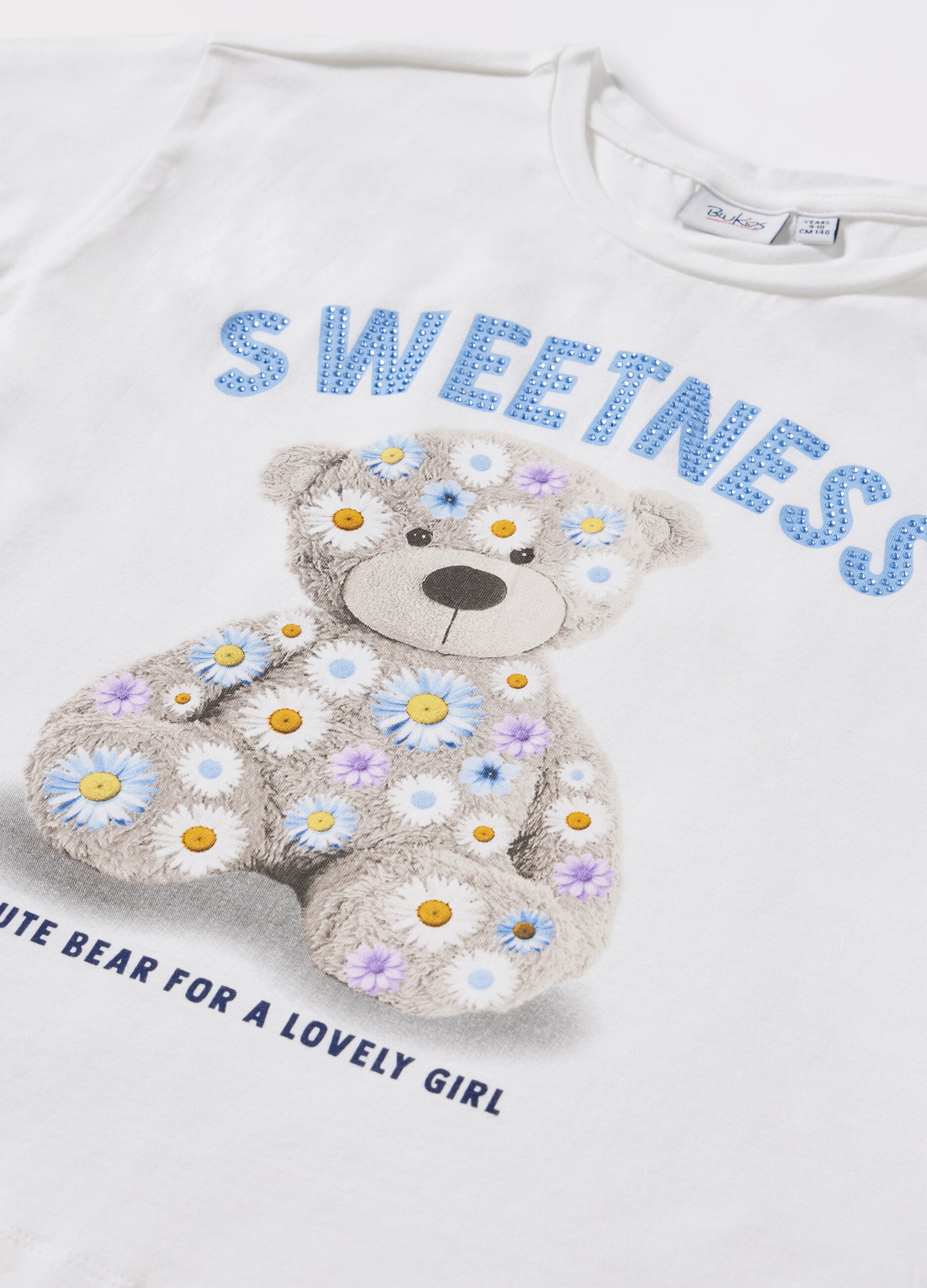 T-shirt in jersey di cotone stretch bambina_1