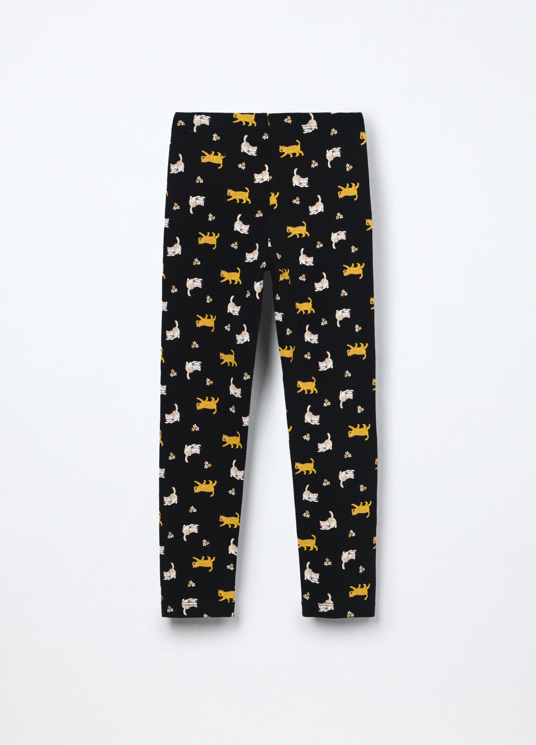 Leggings in jersey di cotone stretch bambina_0