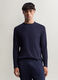 Maglia girocollo a maniche lunghe in cotone uomo_0