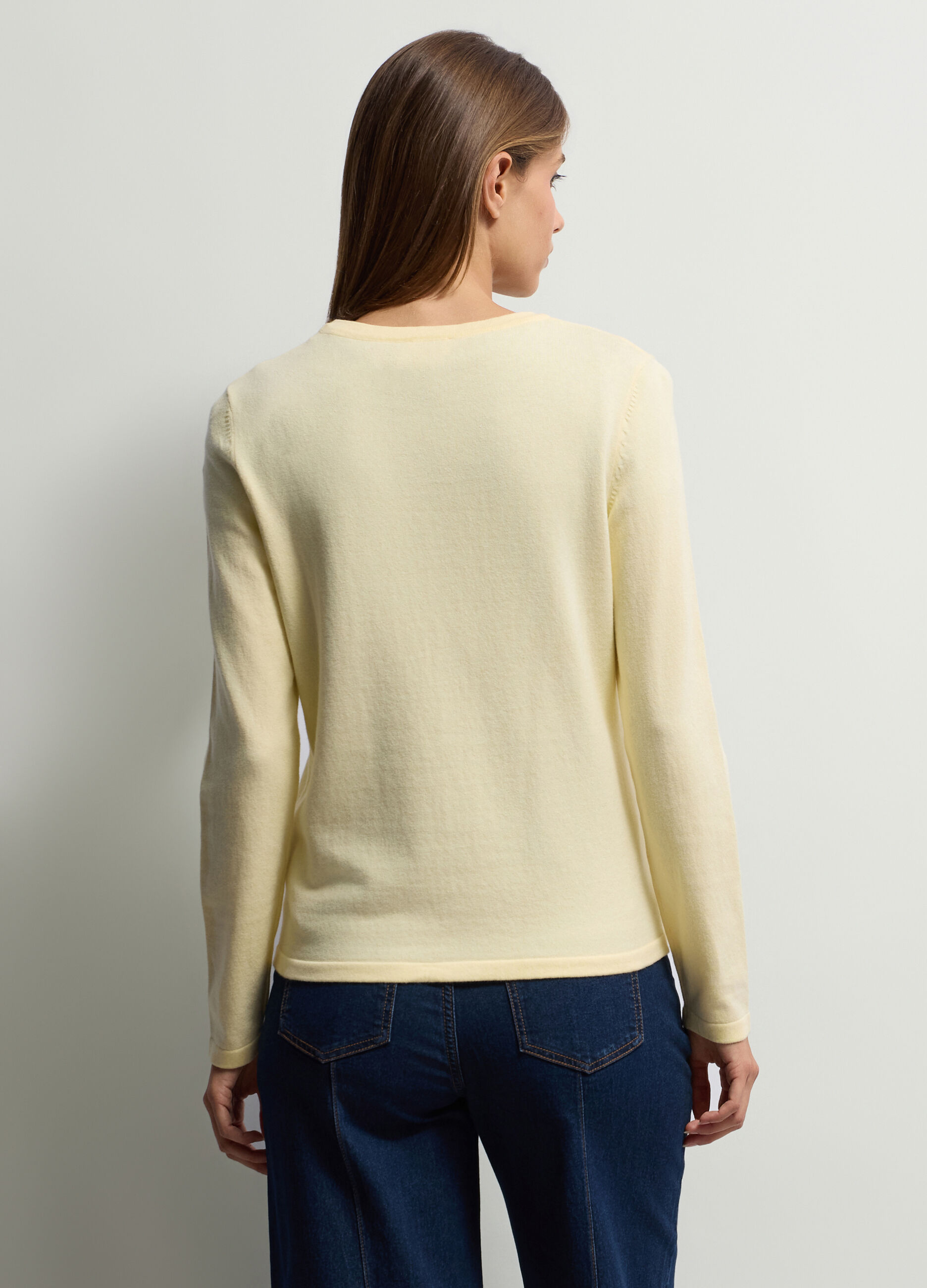 Cardigan girocollo rasato donna_1