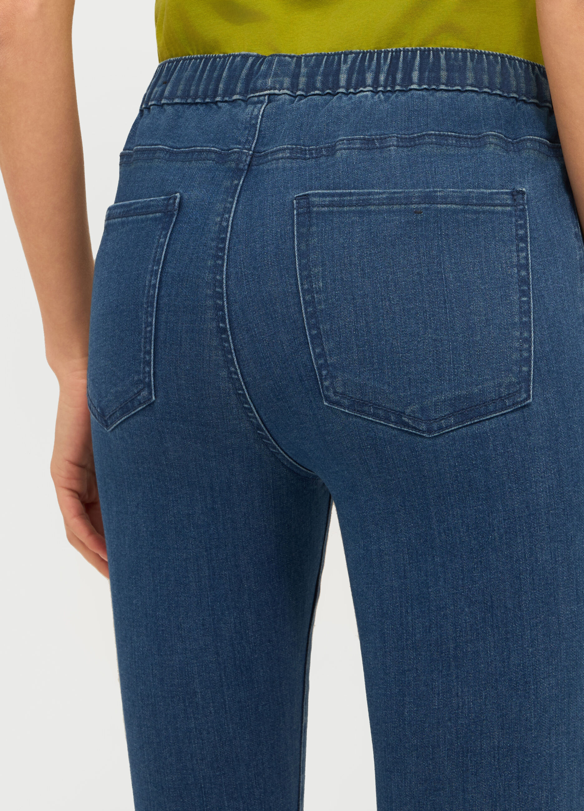Jeggings capri in denim di misto cotone stretch donna_2