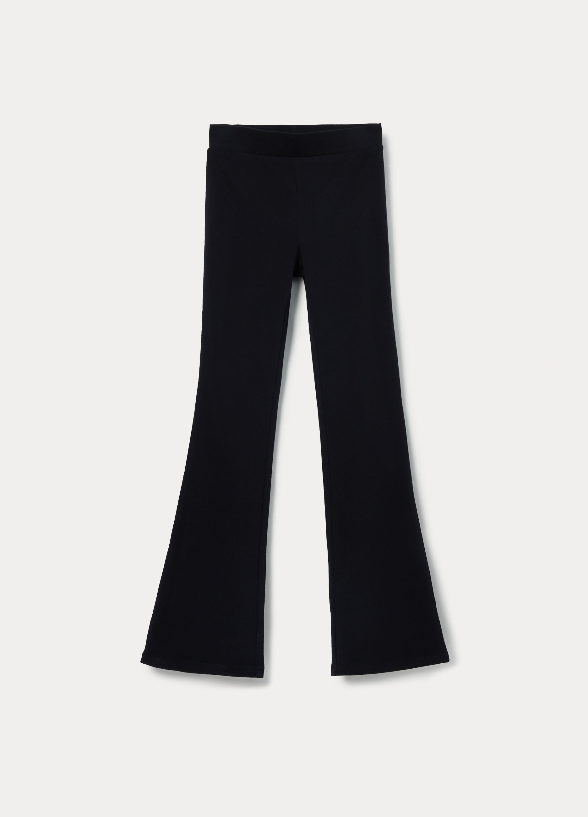 Leggings flare fit in jersey di cotone stretch ragazza_0