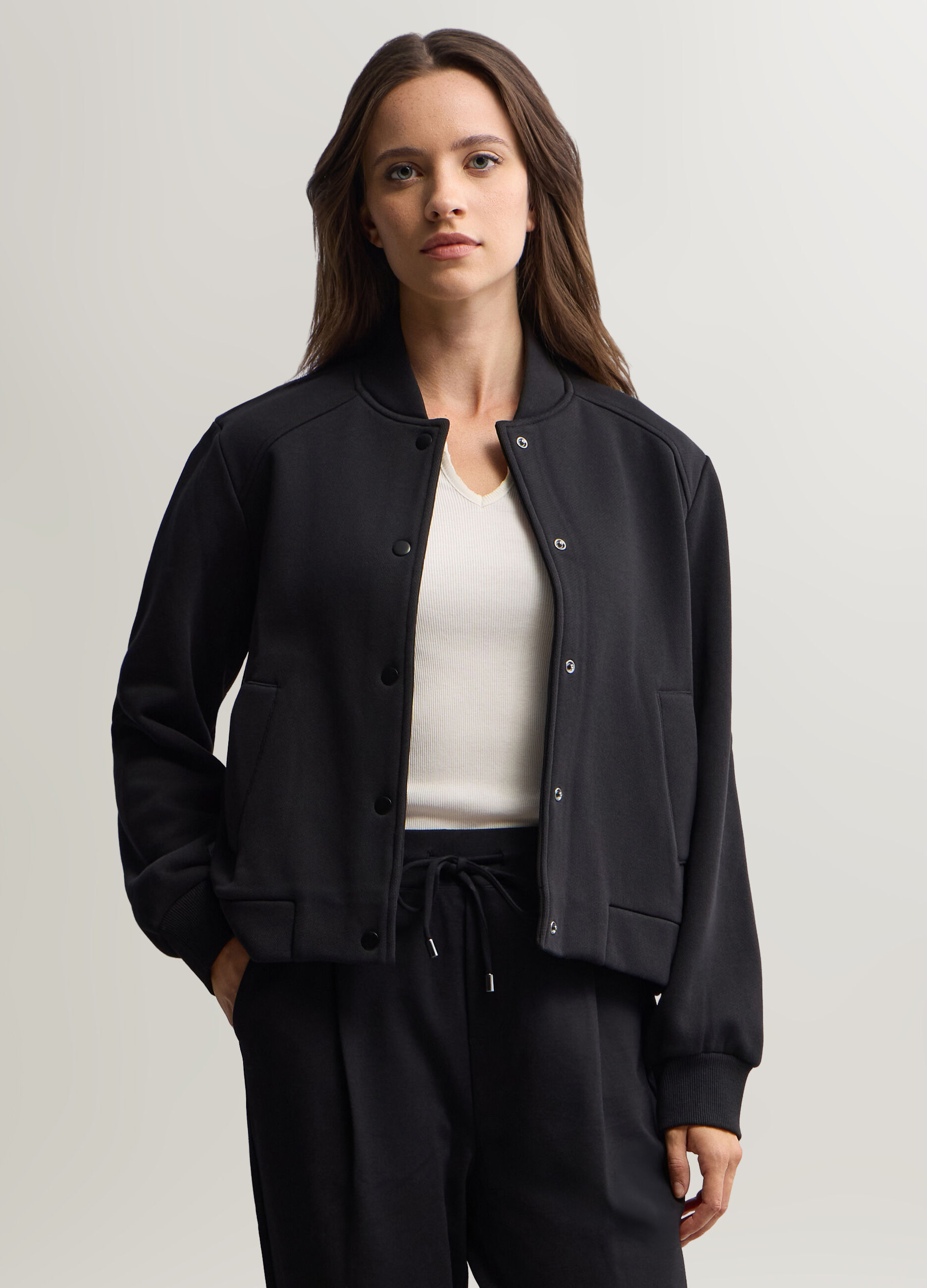 Giacca in felpa misto cotone donna_0