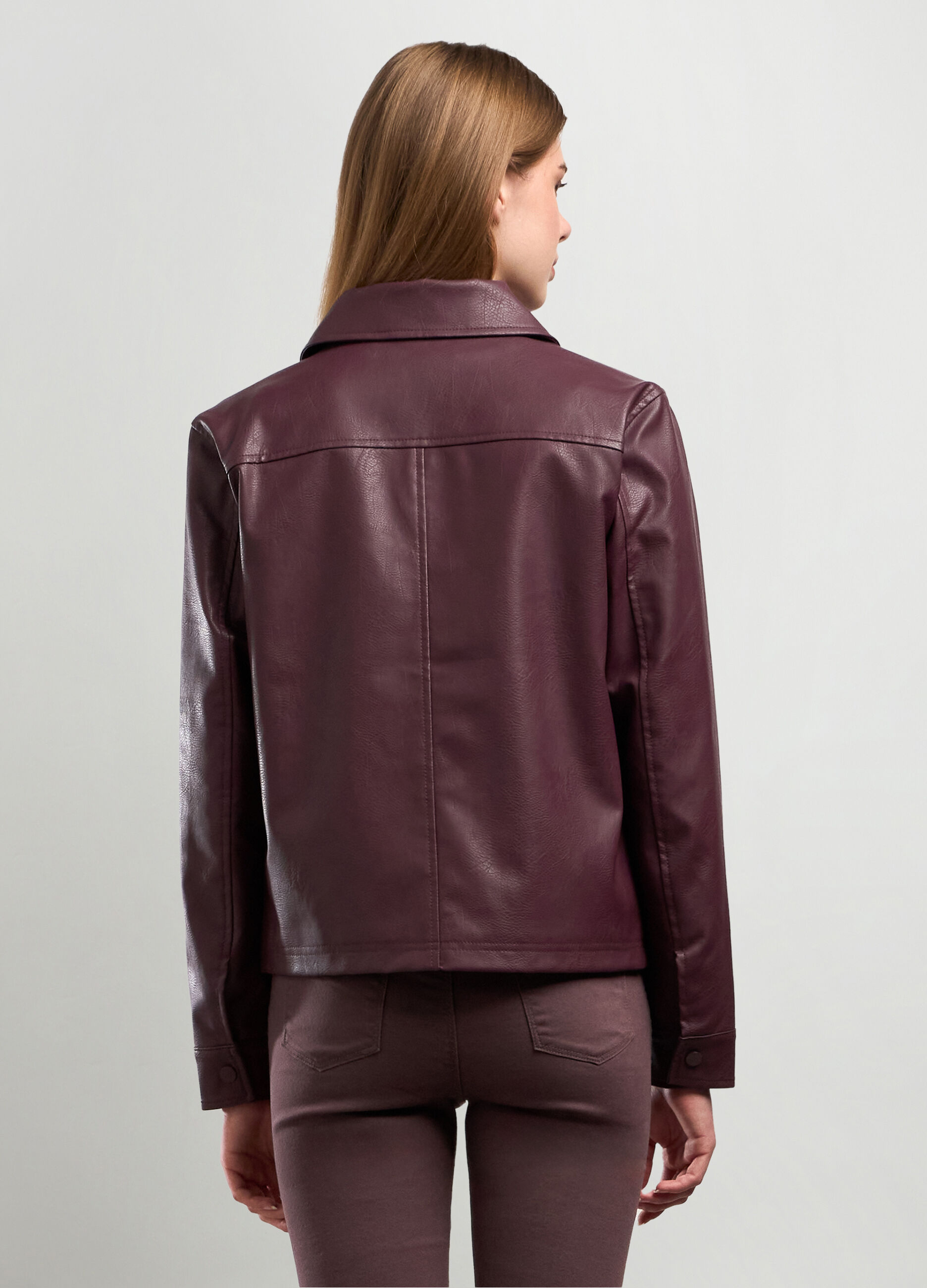 Giacca in eco pelle donna
