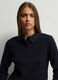 Maglia con coletto classico e lavorazione a treccia donna_2