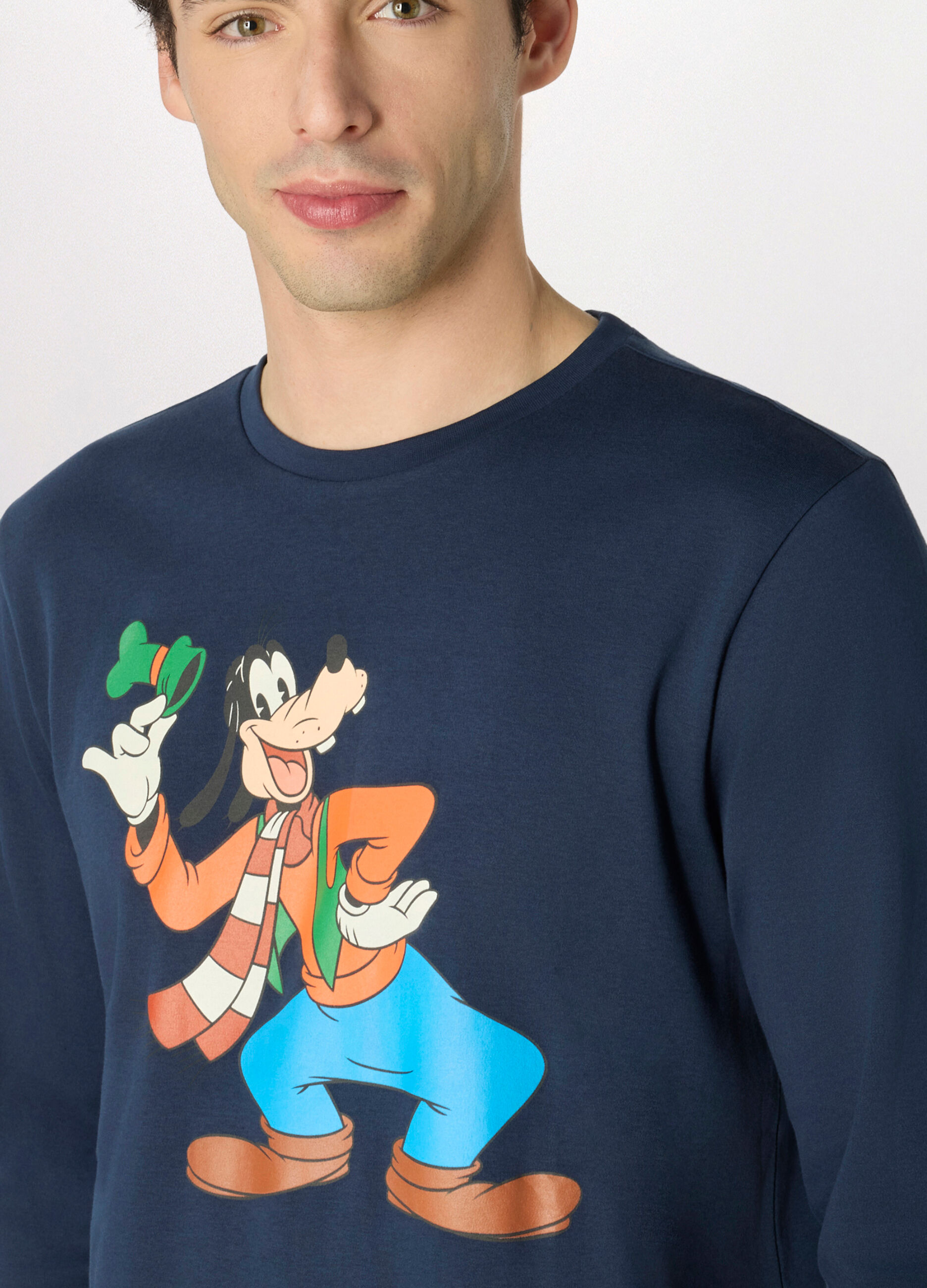 Pigiama lungo Pippo in interlock di cotone uomo_2