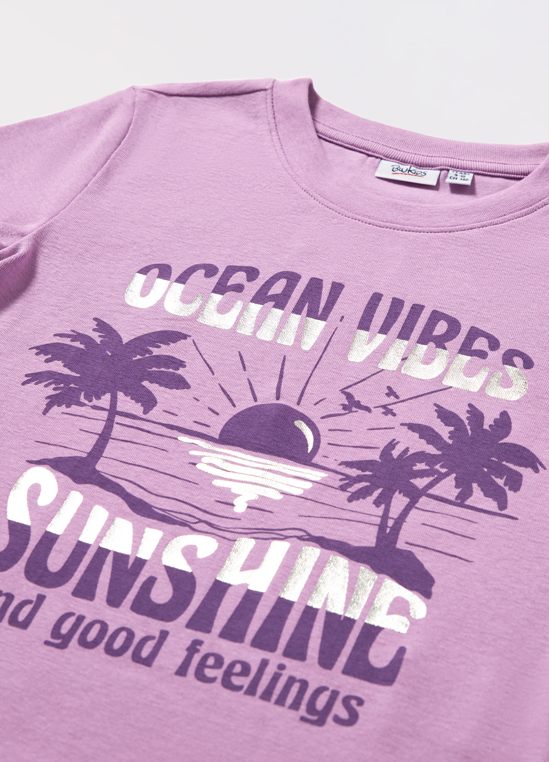 T-shirt in jersey di cotone stretch ragazza_1