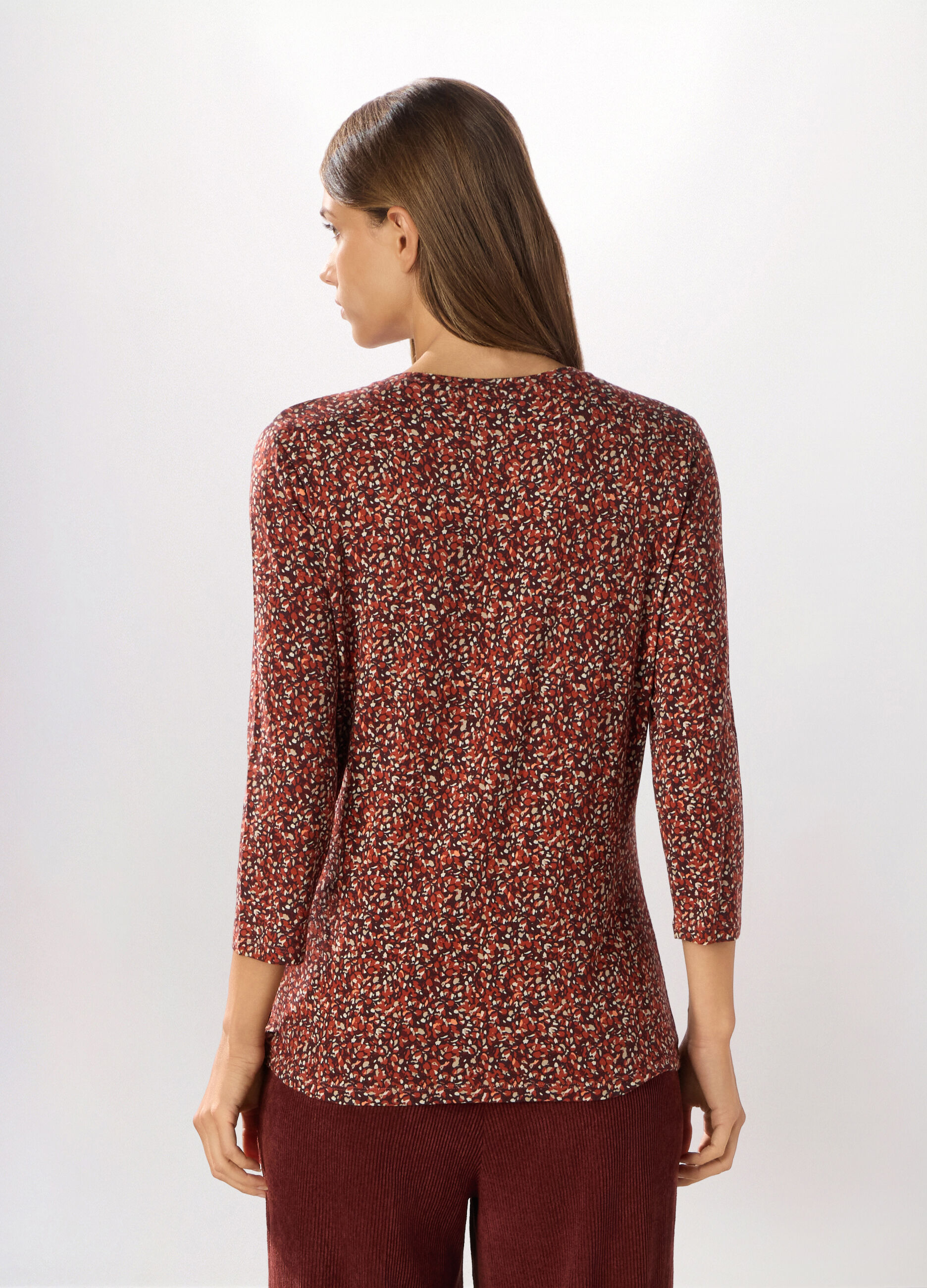 T-shirt in jersey di viscosa stretch donna_1