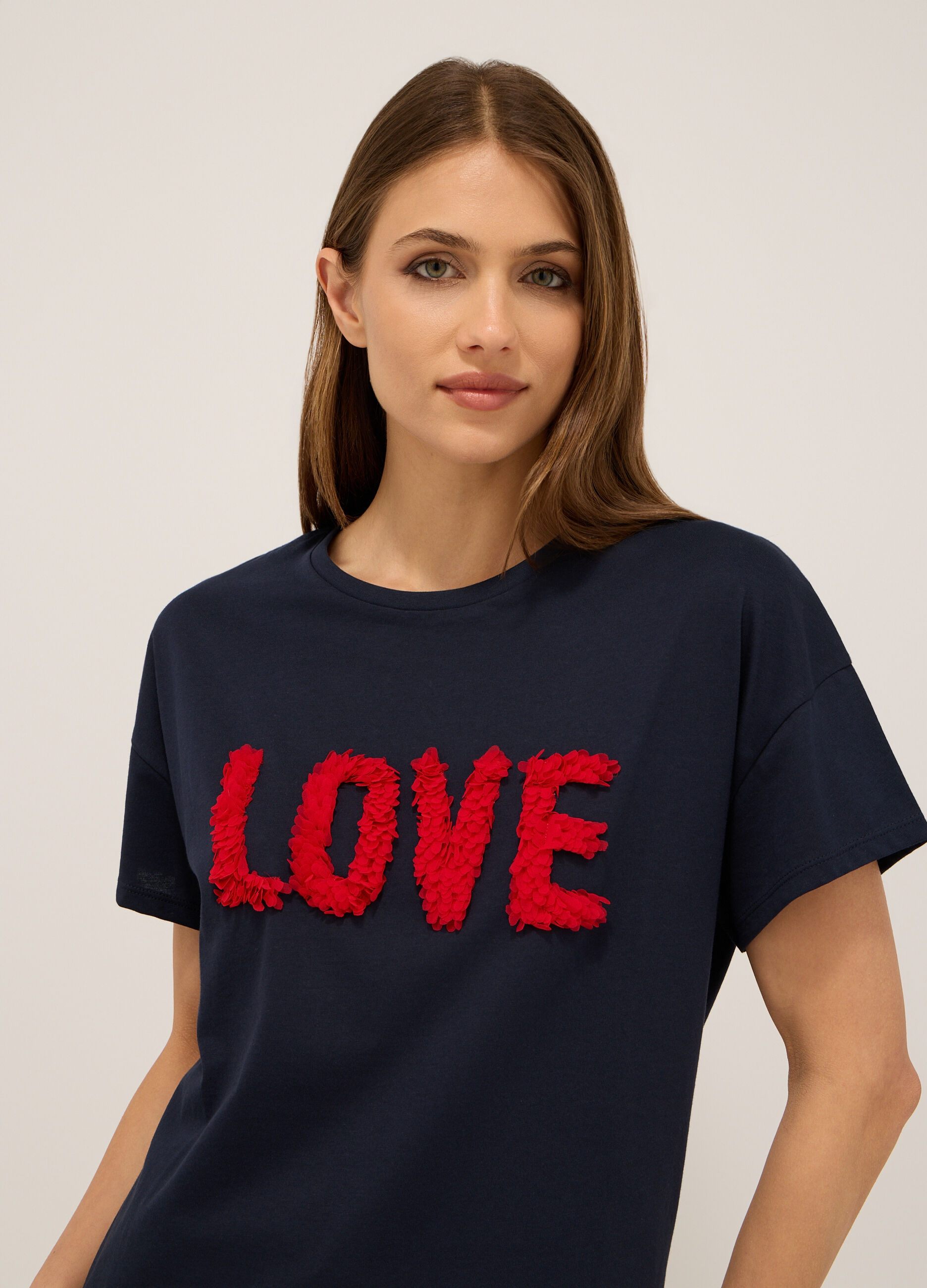 T-shirt in jersey di puro cotone donna_2