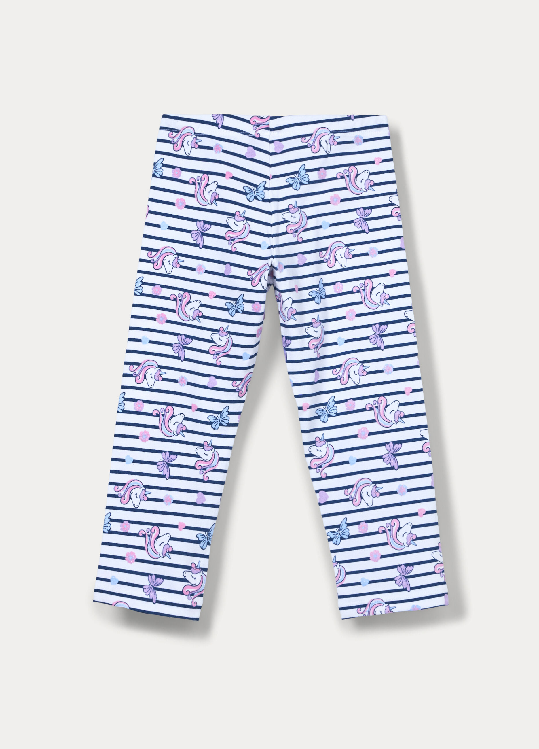 Leggings capri in jersey di cotone stretch bambina_1