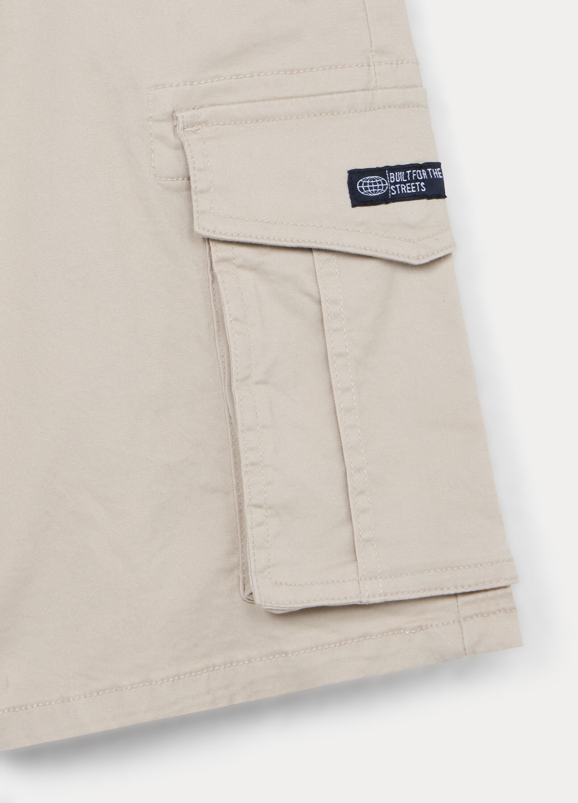 Shorts cargo in twill di cotone stretch ragazzo_2