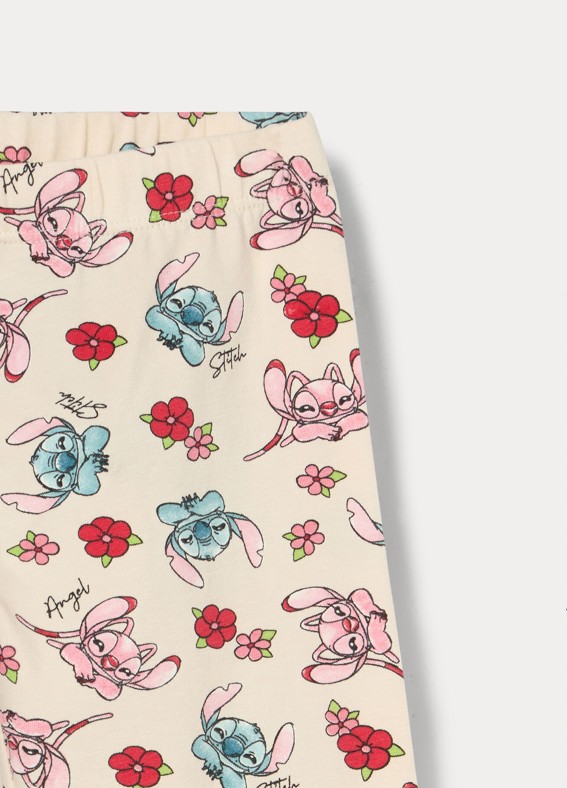 Leggings Stitch in jersey di cotone stretch bambina_2