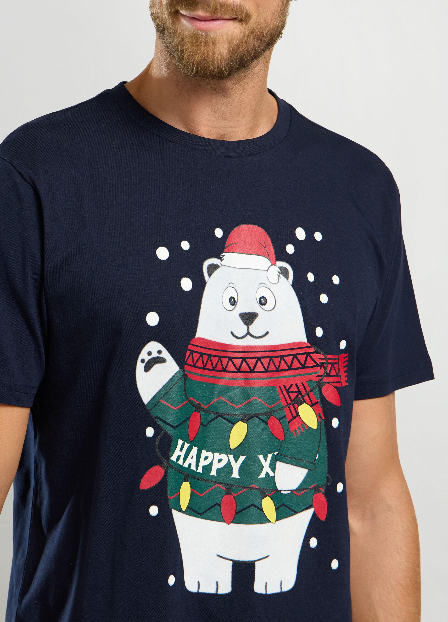 T-shirt con stampa in puro cotone uomo_2