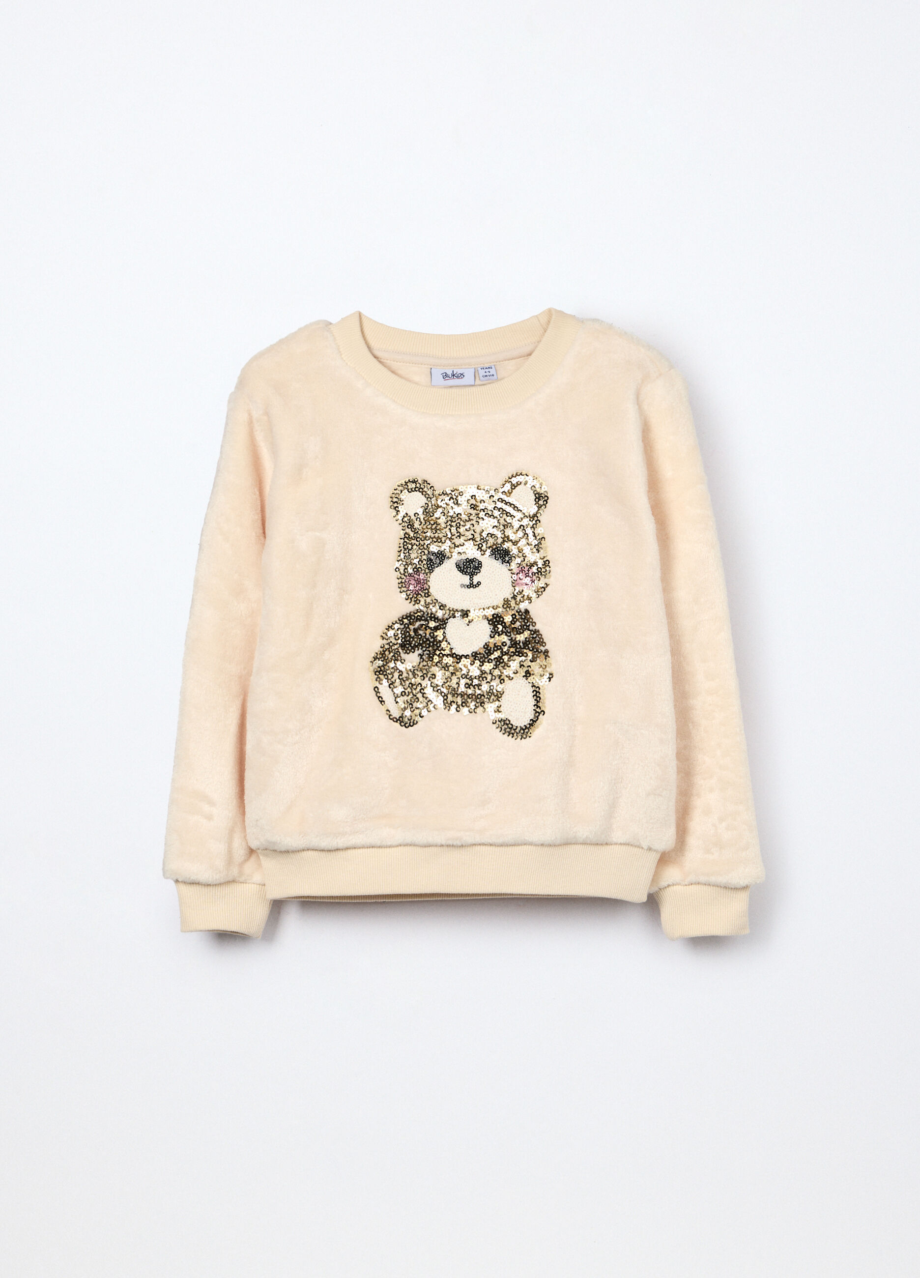 Felpa in pile con paillettes bambina_0