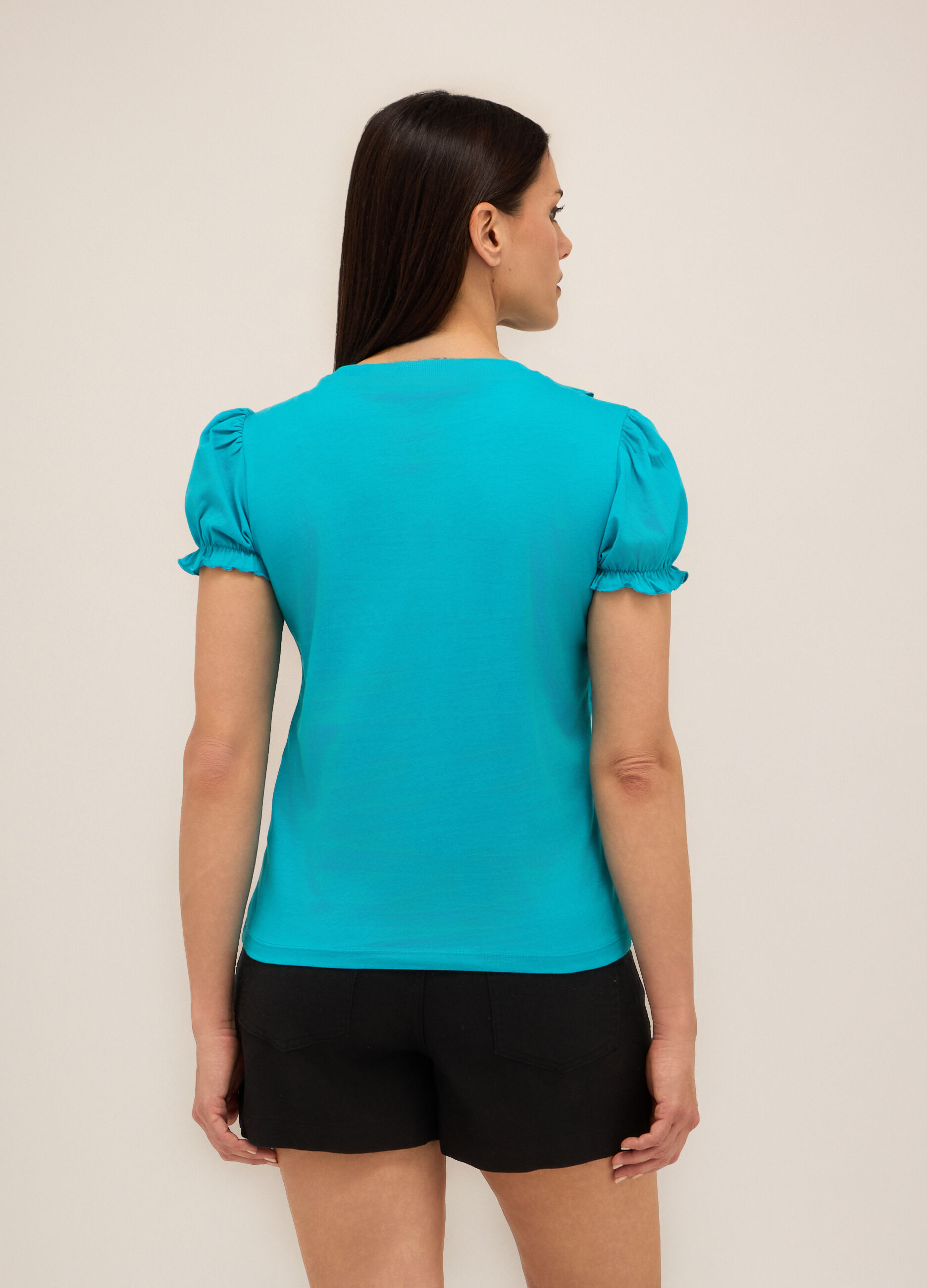 T-shirt in puro cotone donna_1