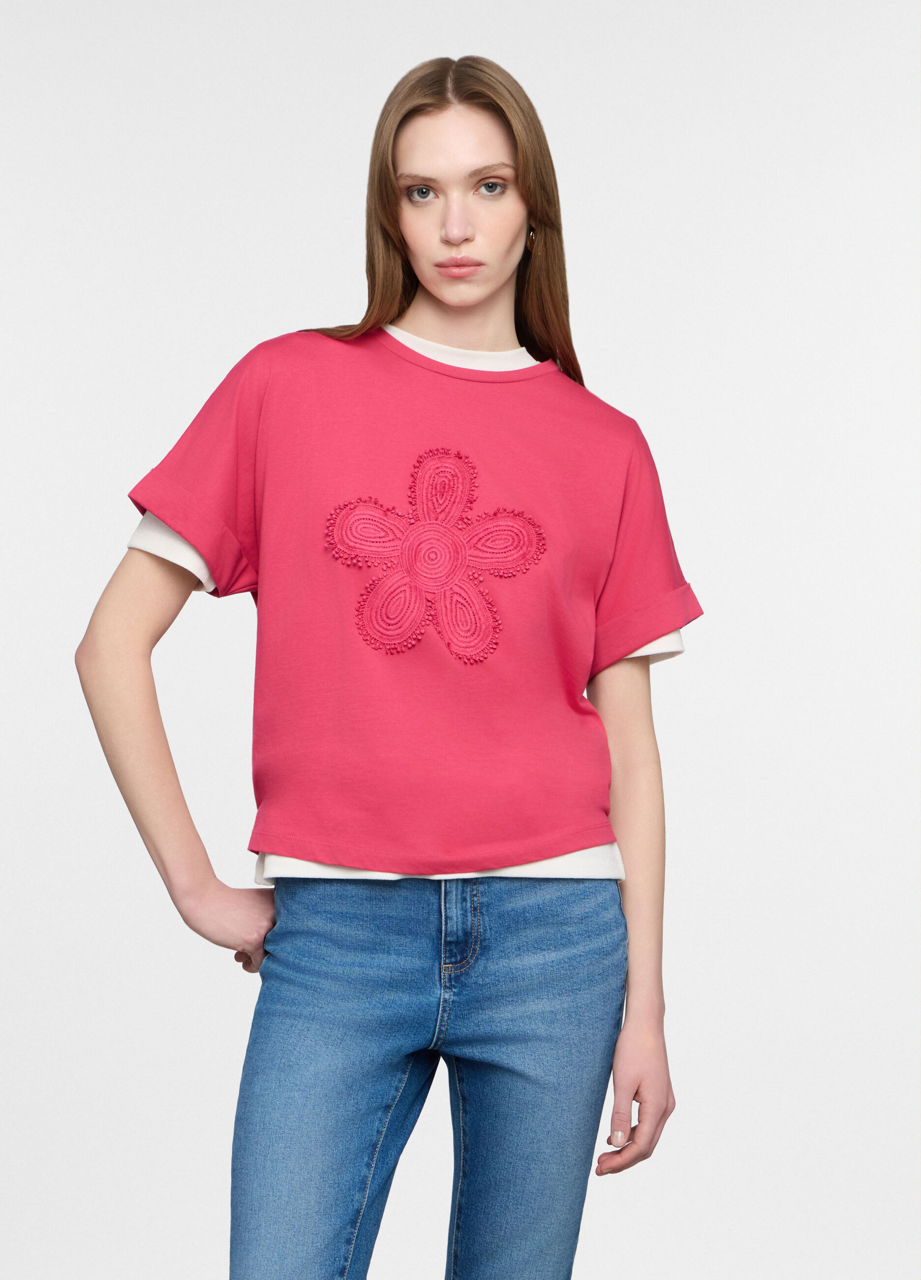 T-shirt girocollo donna_0