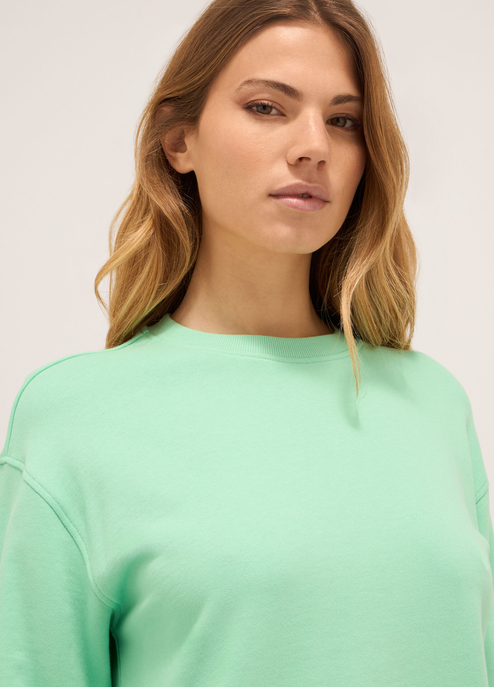 Felpa in french terry di puro cotone donna_2