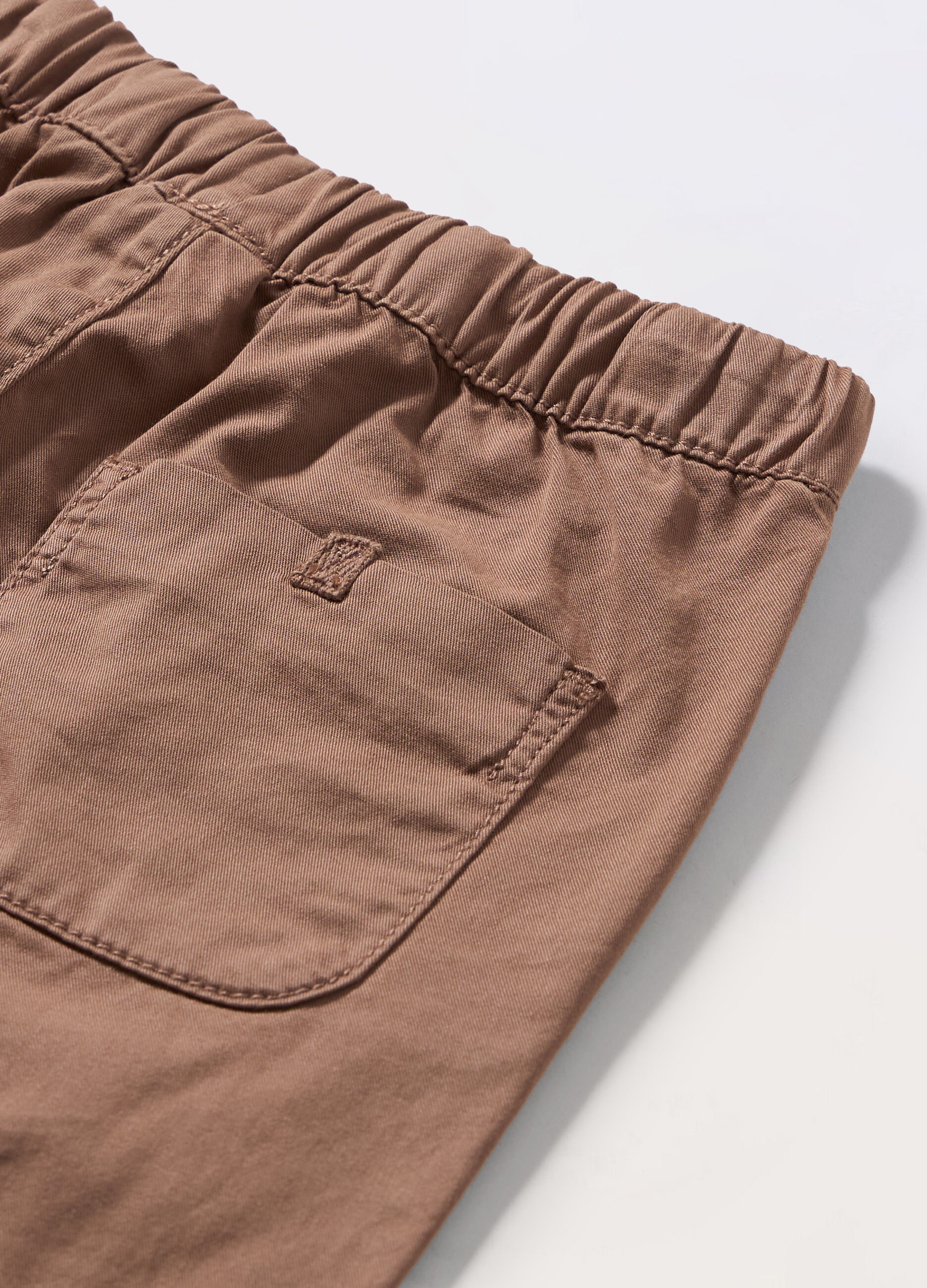 Pantaloni in twill di puro cotone neonato_1