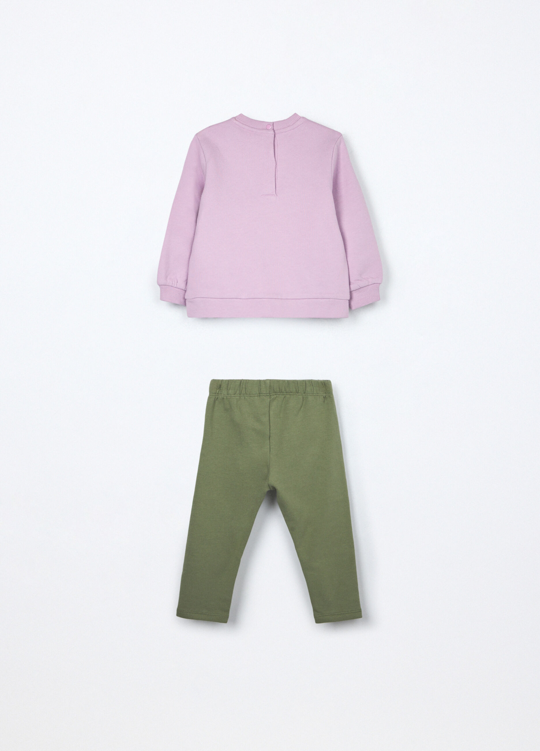 Jogging set in puro cotone fleece neonata_1