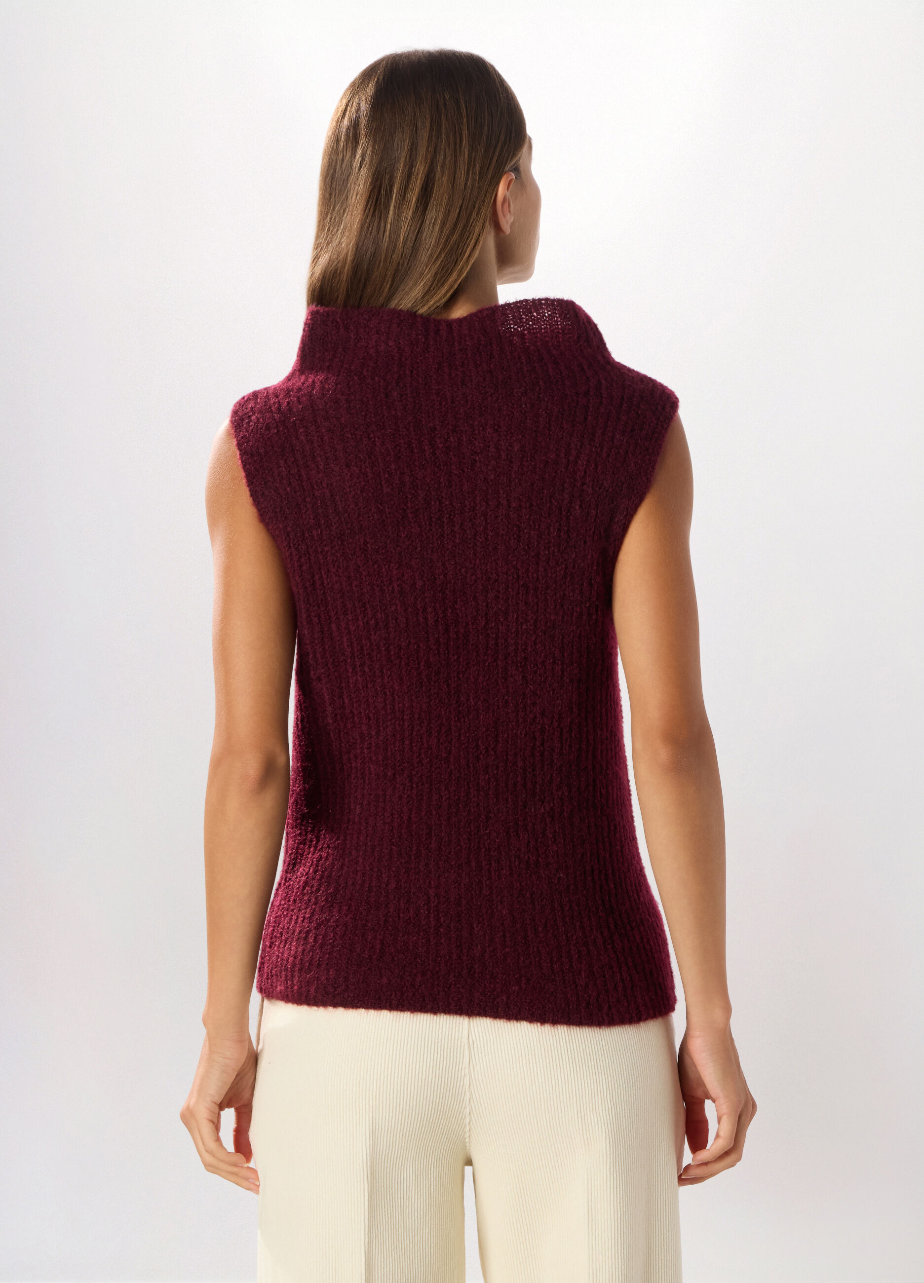 Gilet tricot in costina donna_1