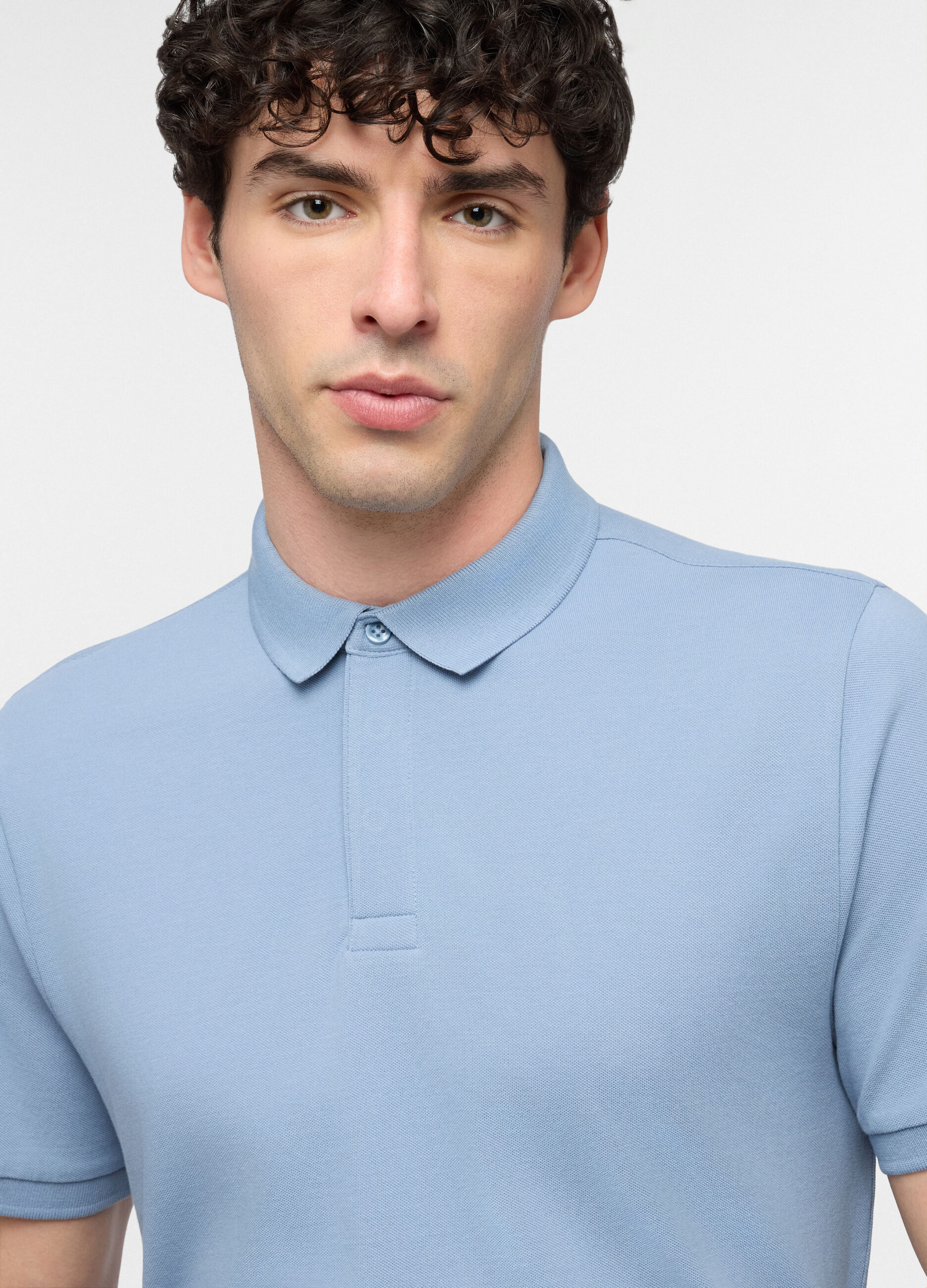 Polo a maniche corte in cotone uomo_2