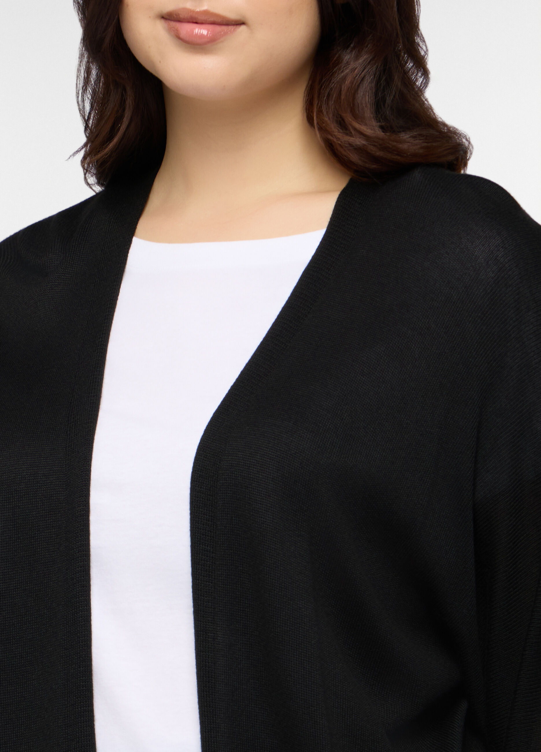 Cardigan misto viscosa aperto donna curvy_2