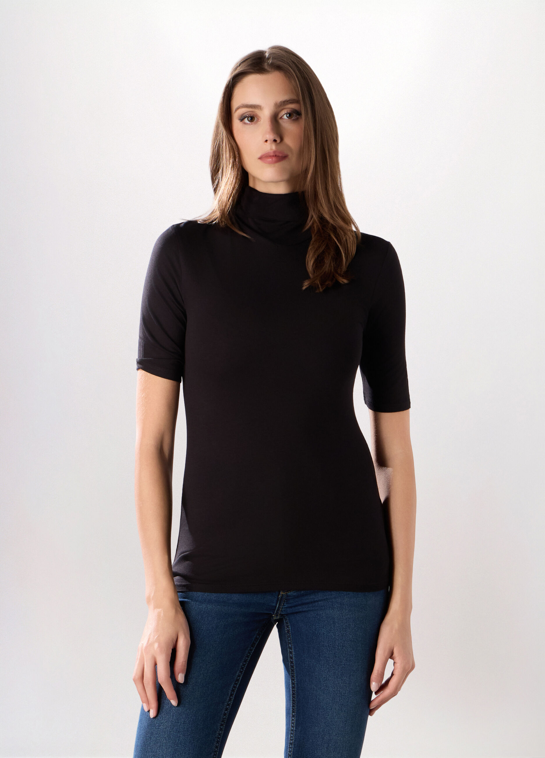 Lupetto in viscosa stretch donna_0