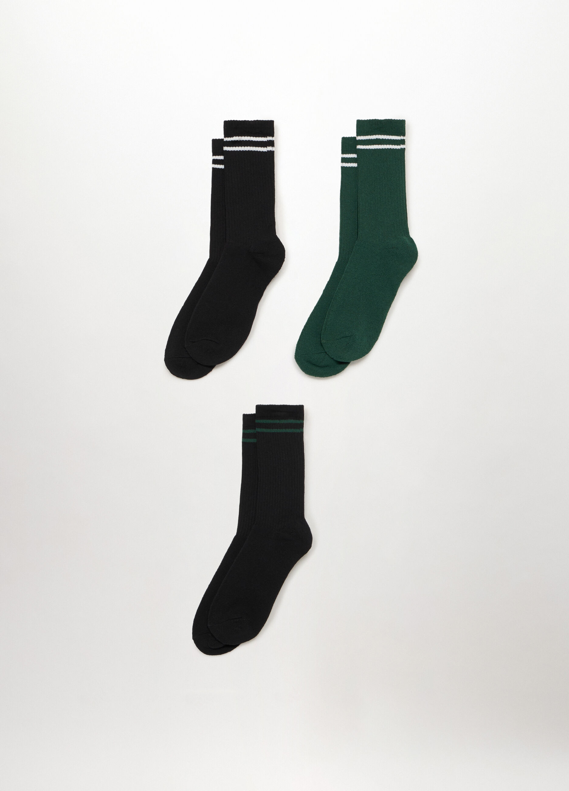 3 pack calzini con inserto a righe uomo