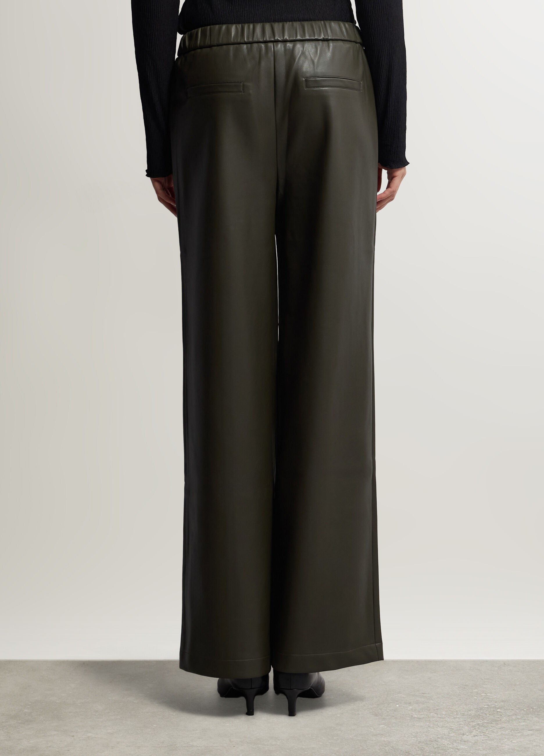 Pantaloni Straight Fit in eco pelle donna_2