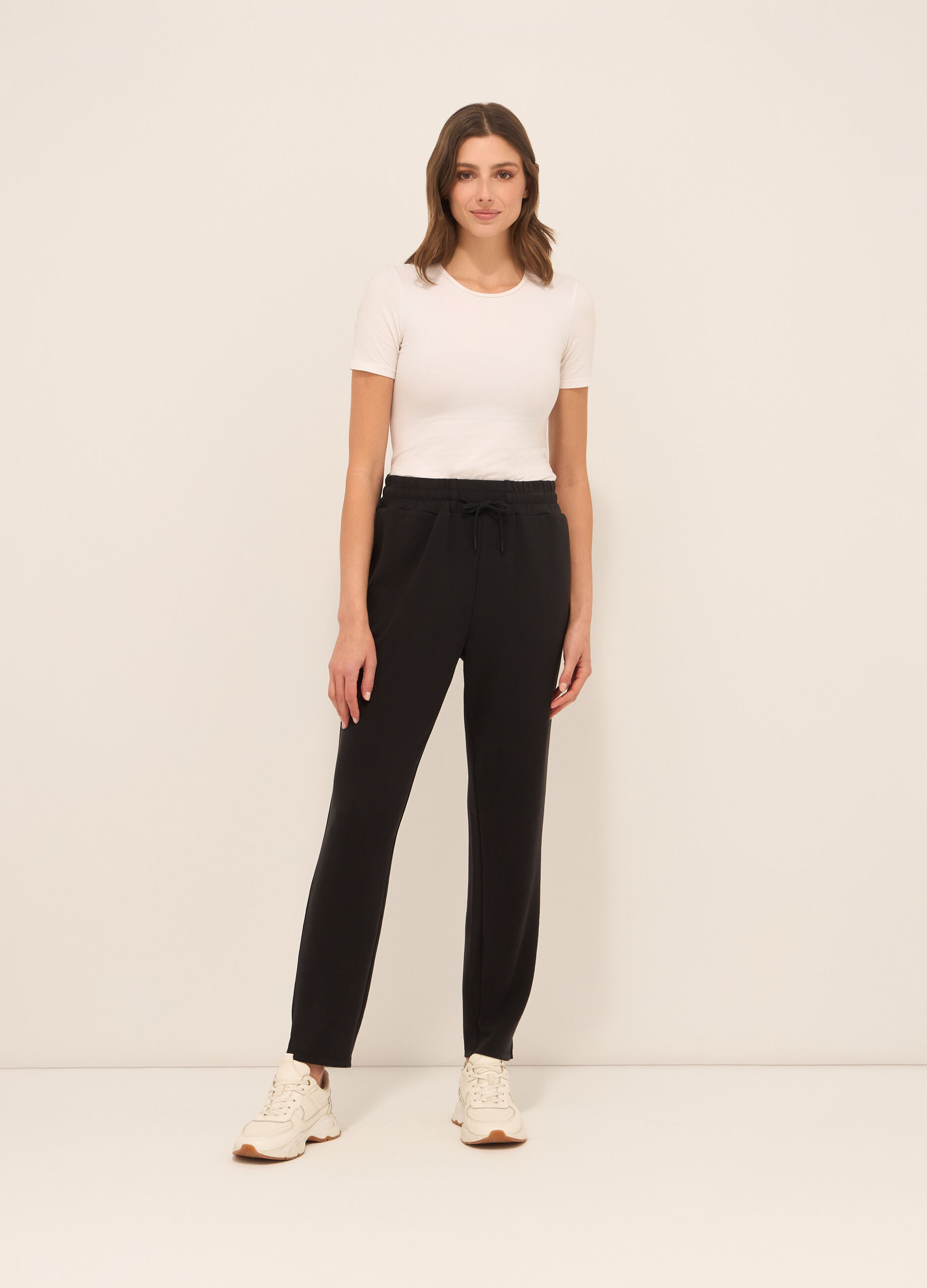 Jogger in jersey di misto modal donna_0