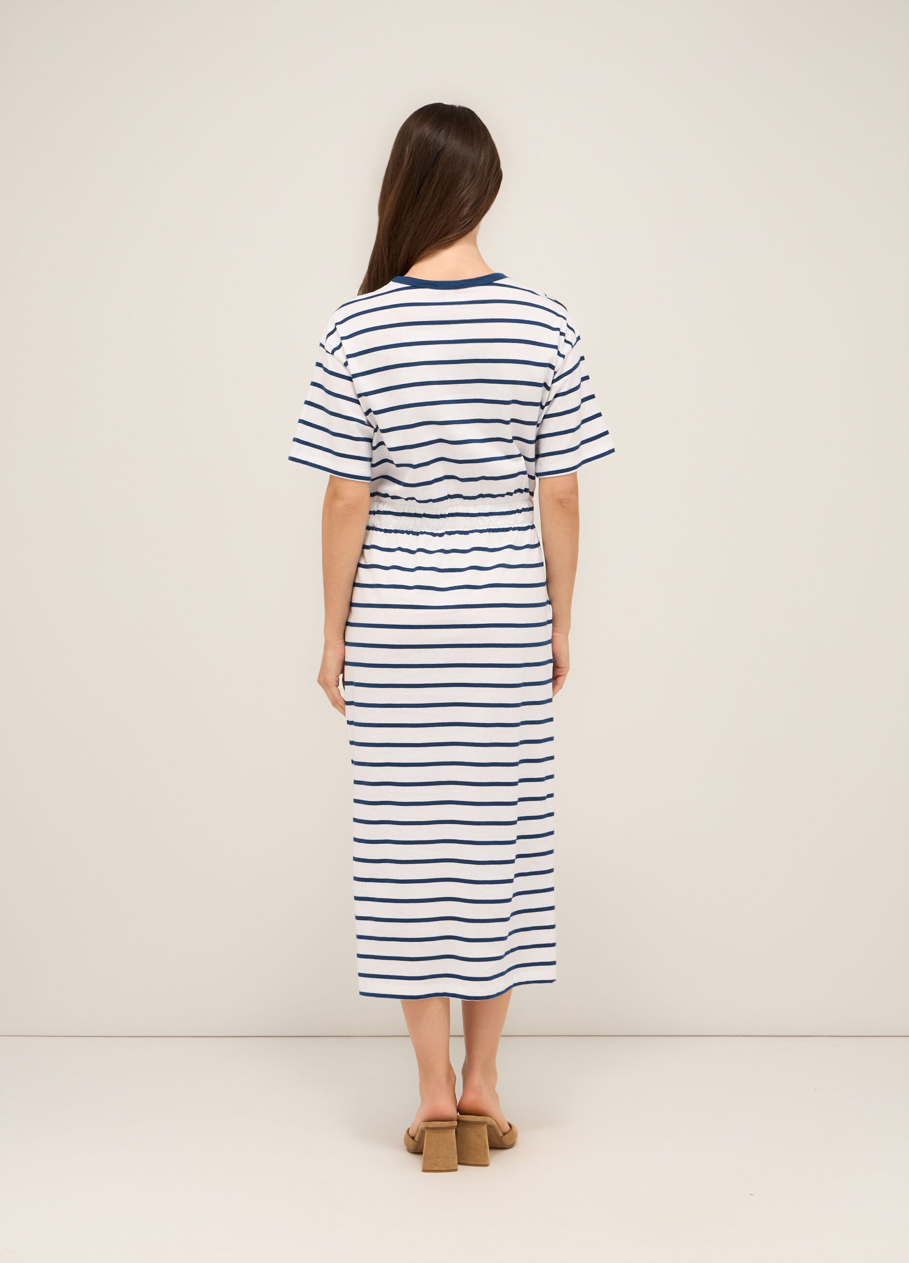 Abito lungo in jersey di puro cotone donna