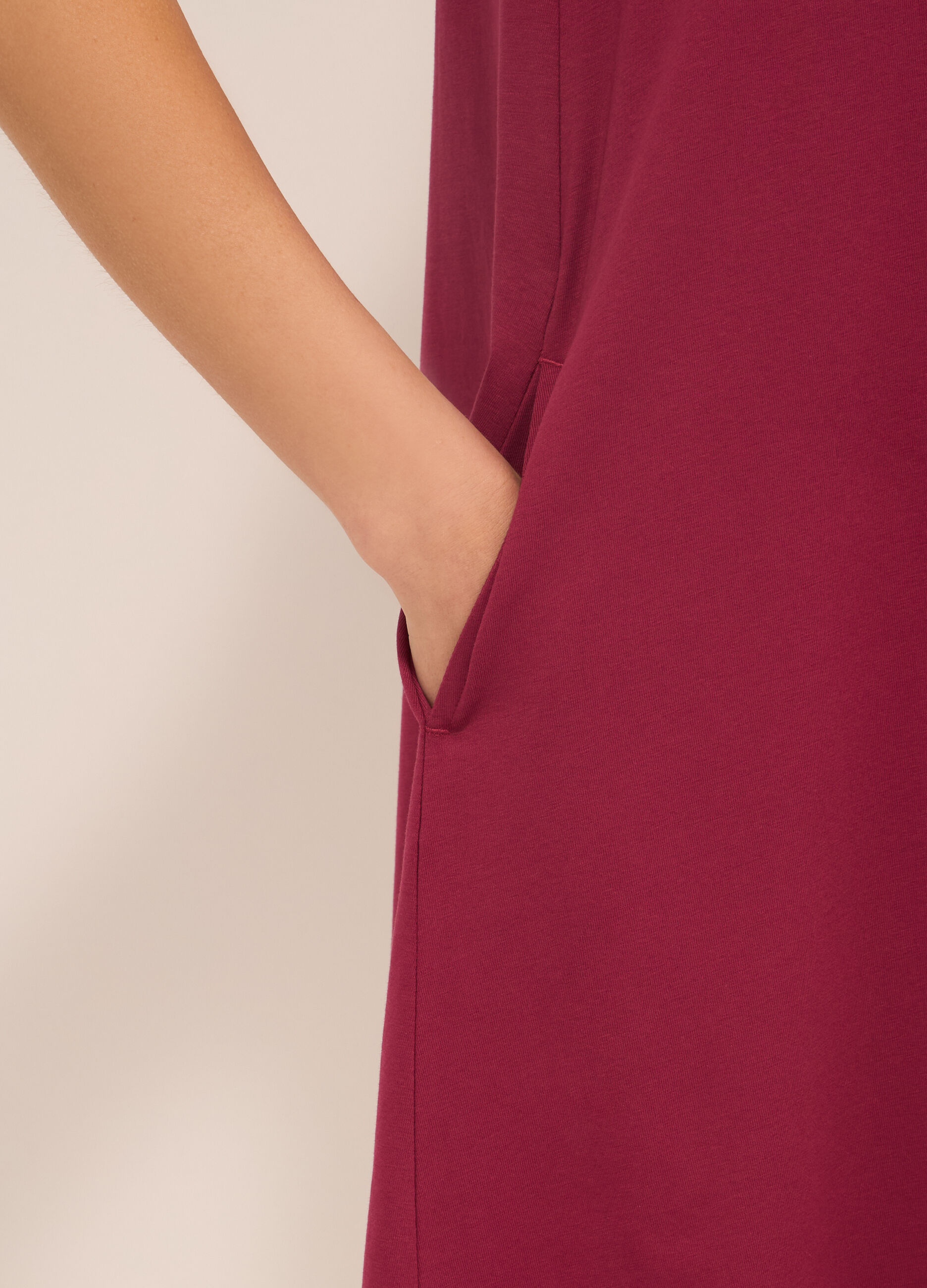 Abito corto in jersey di cotone stretch donna_2