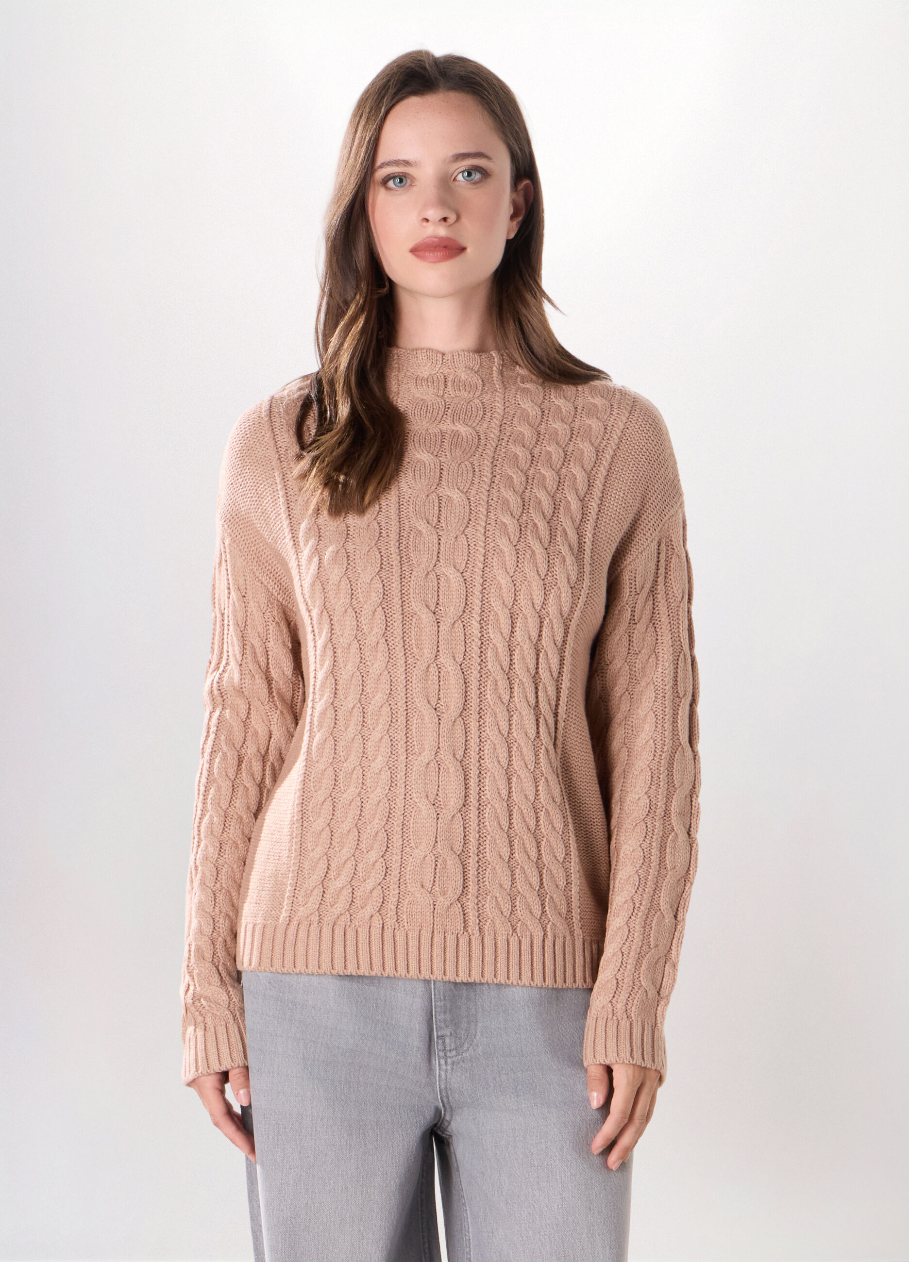 Tricot a treccia donna_0