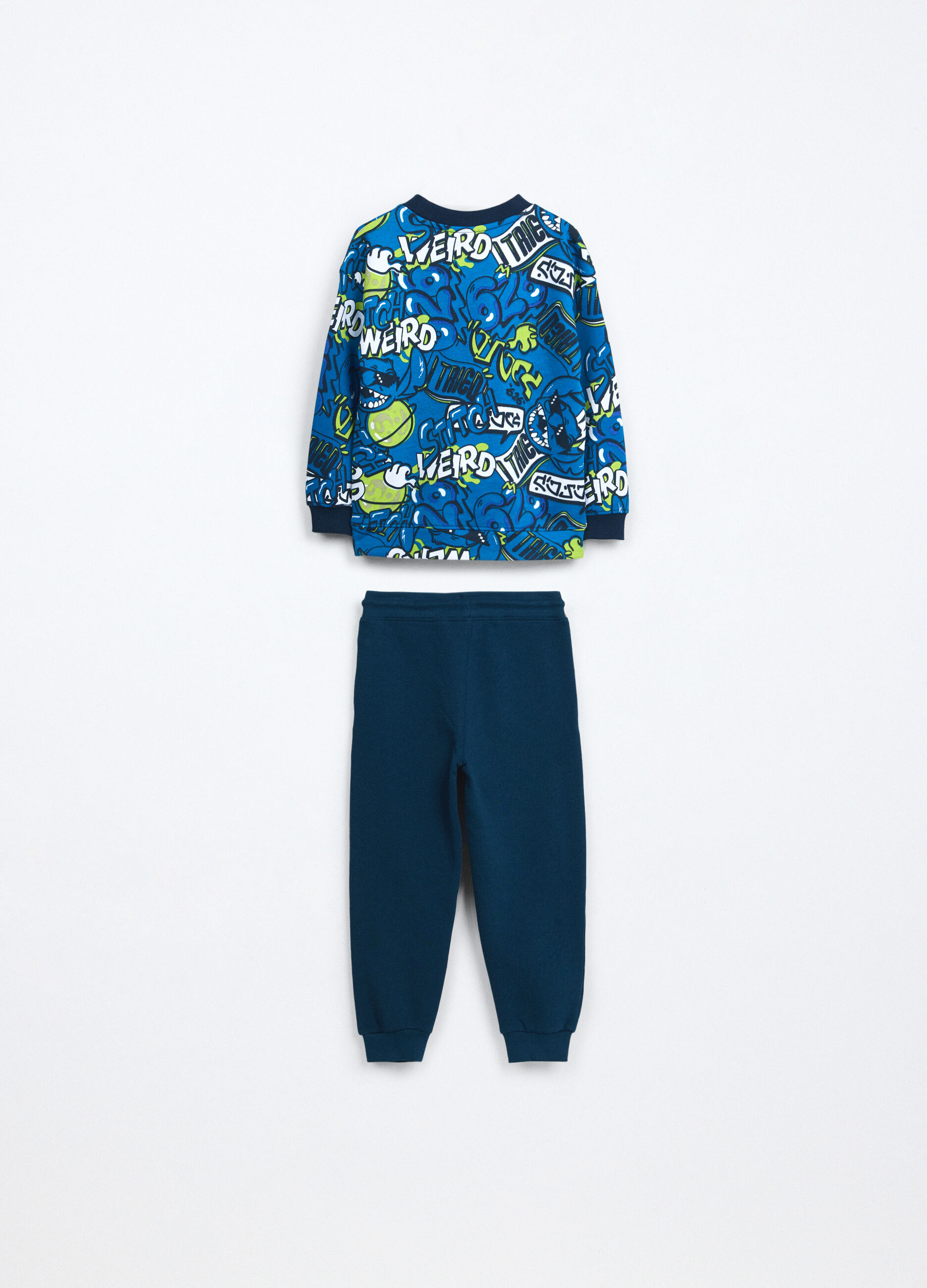 Jogging set in puro cotone fleece bambino_1