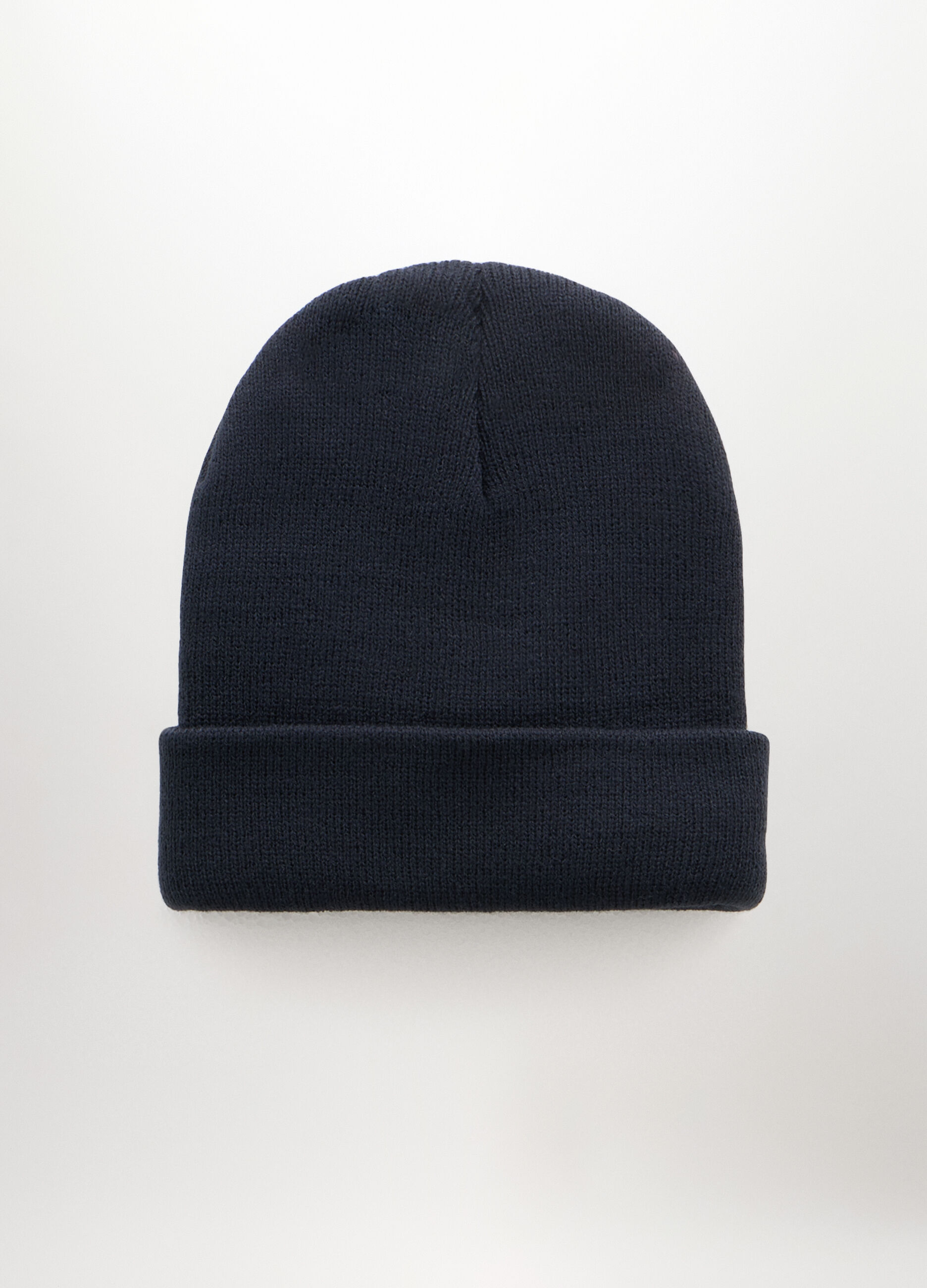 Berretto a costine con risvolto uomo_0