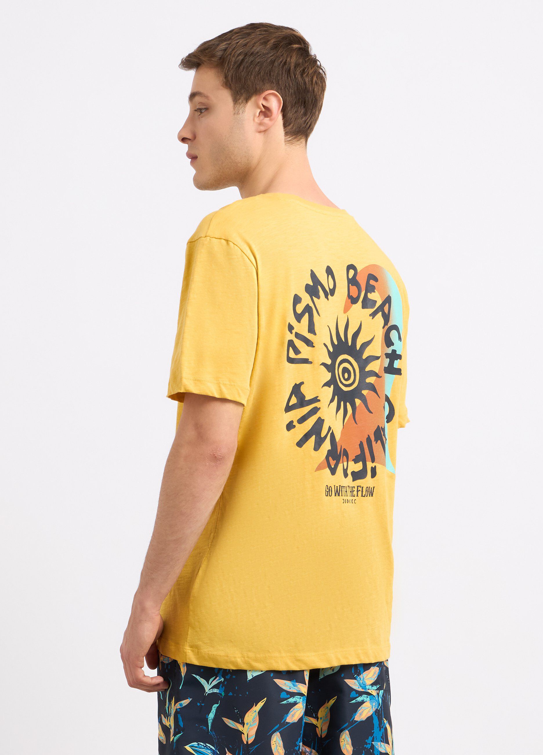 T-shirt in puro cotone con stampa uomo_1