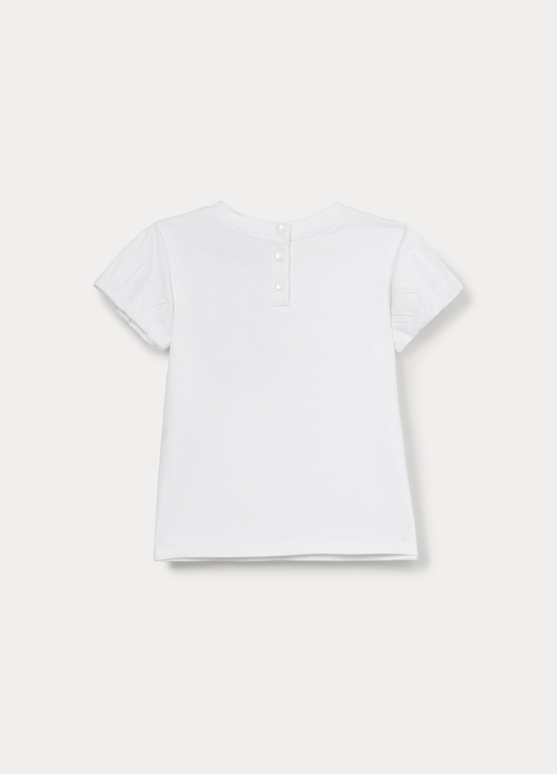 T-shirt in jersey di cotone stretch bimba_1