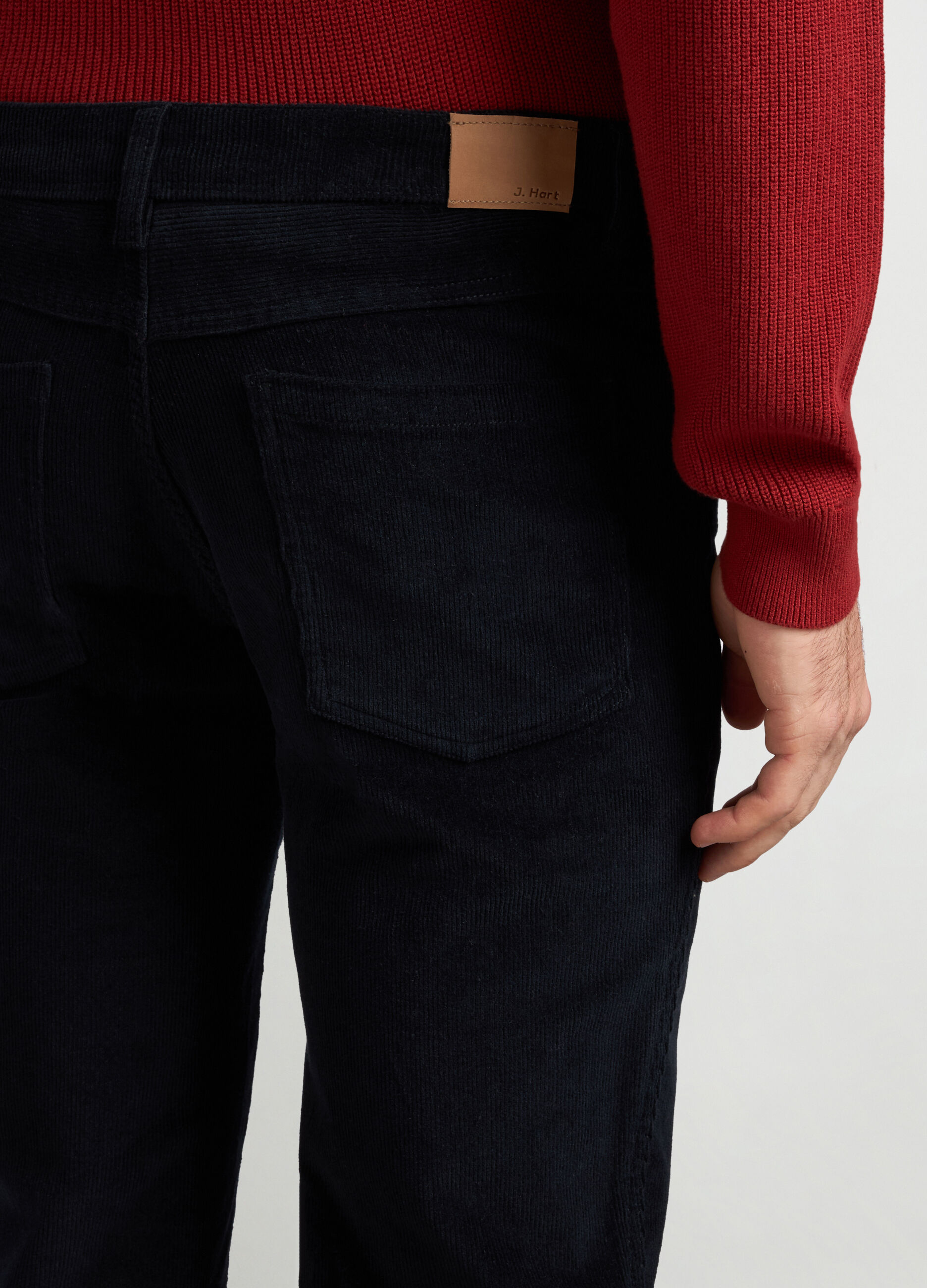 Pantaloni 5 tasche slim fit in velluto a coste uomo_2