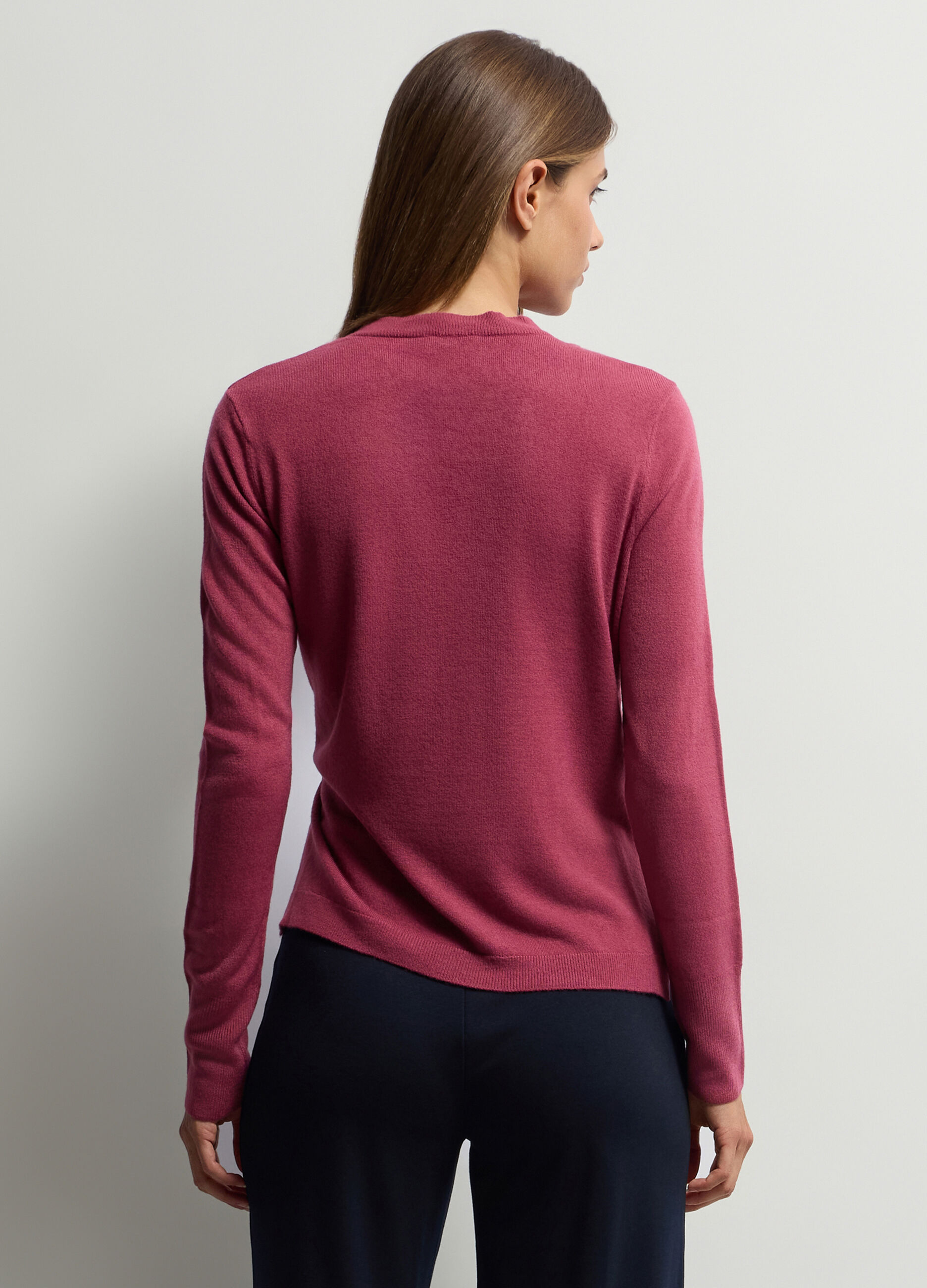 Maglia girocollo rasata donna_1
