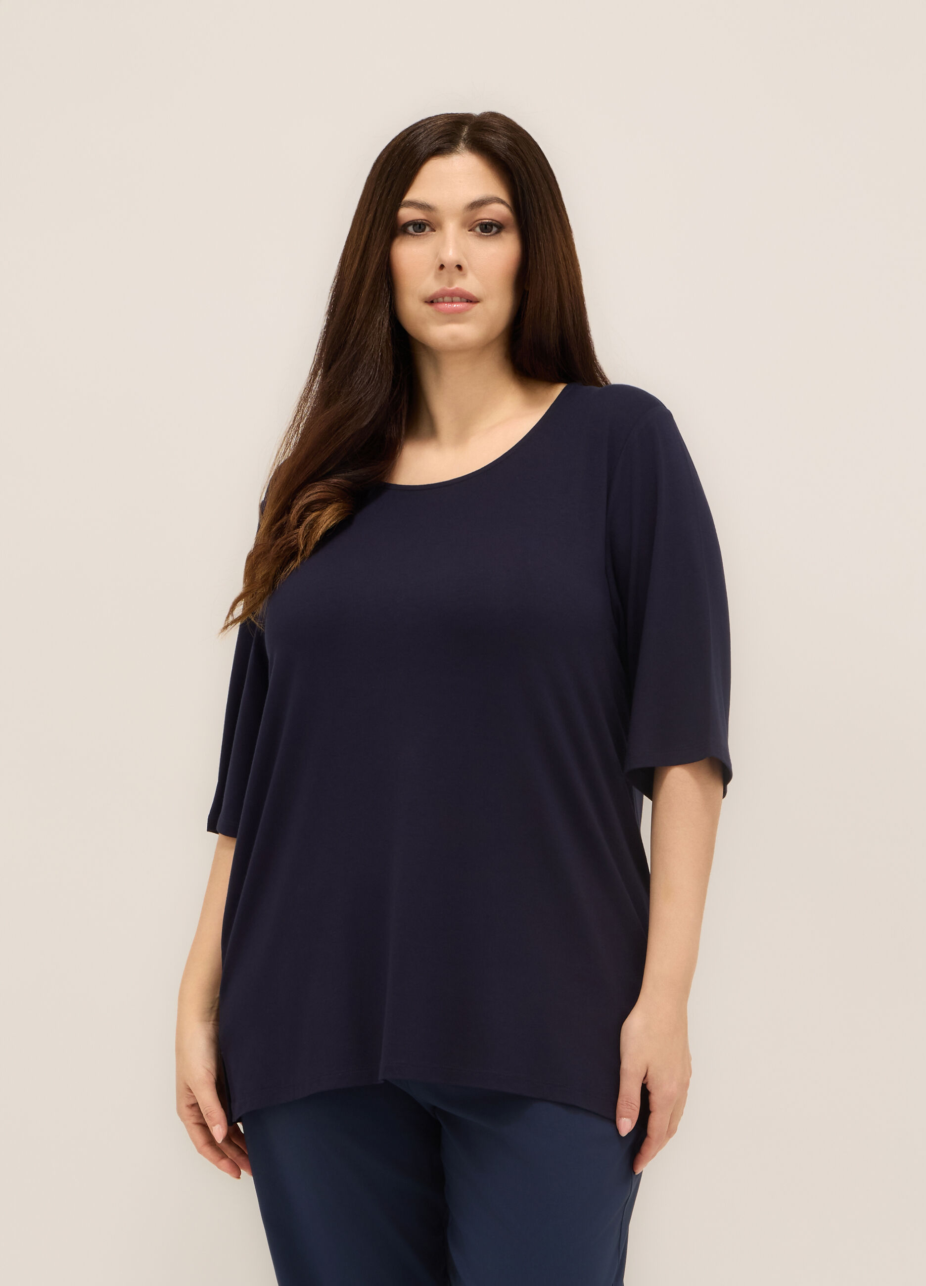 T-shirt in viscosa stretch donna curvy_0