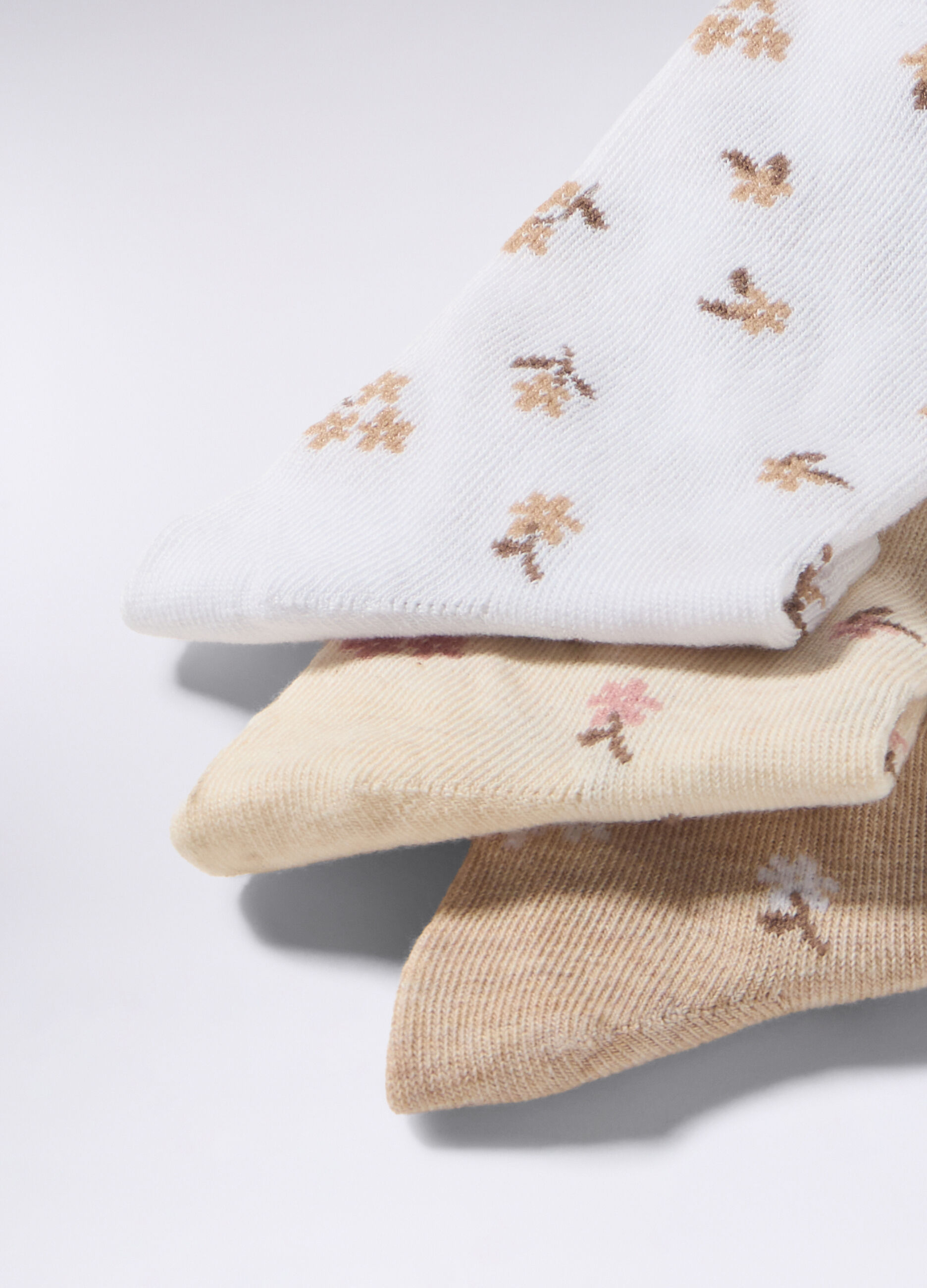 Pack 3 calze corte in cotone stretch donna_1